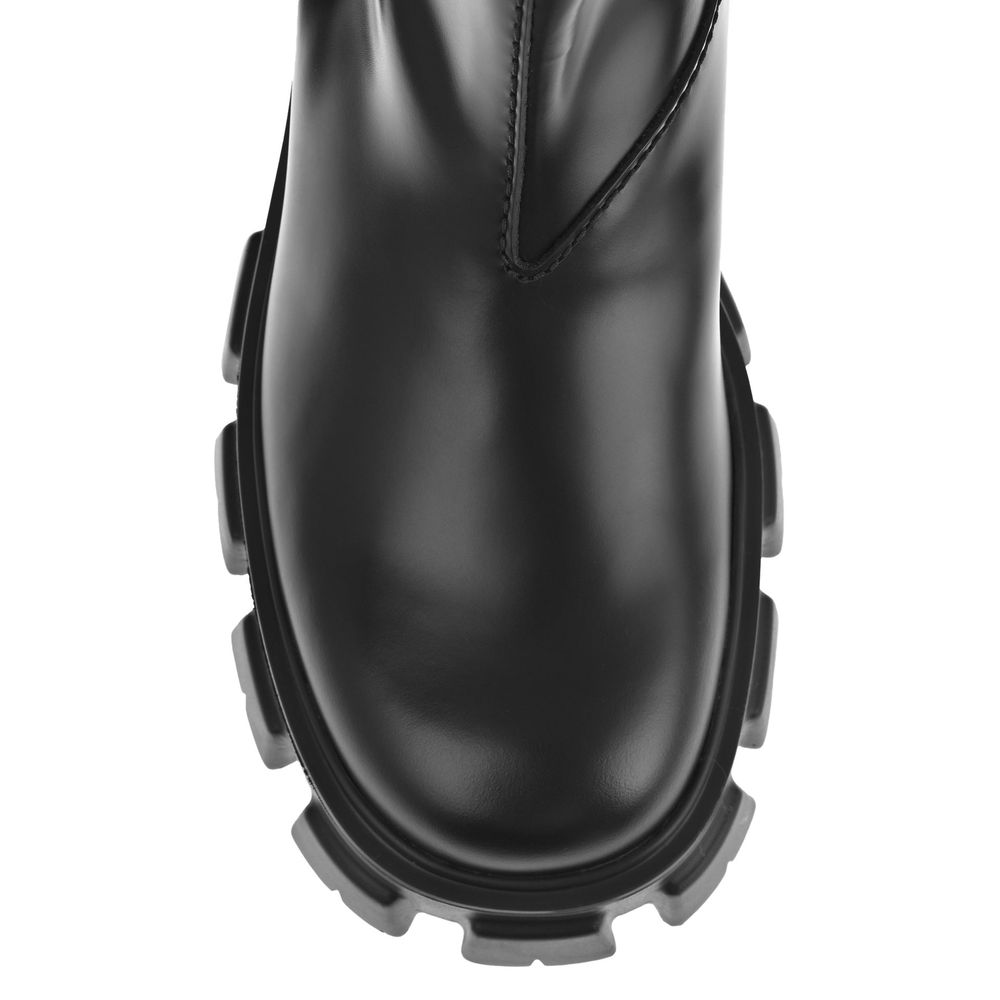 Prada Black Calfskin Chelsea Boots