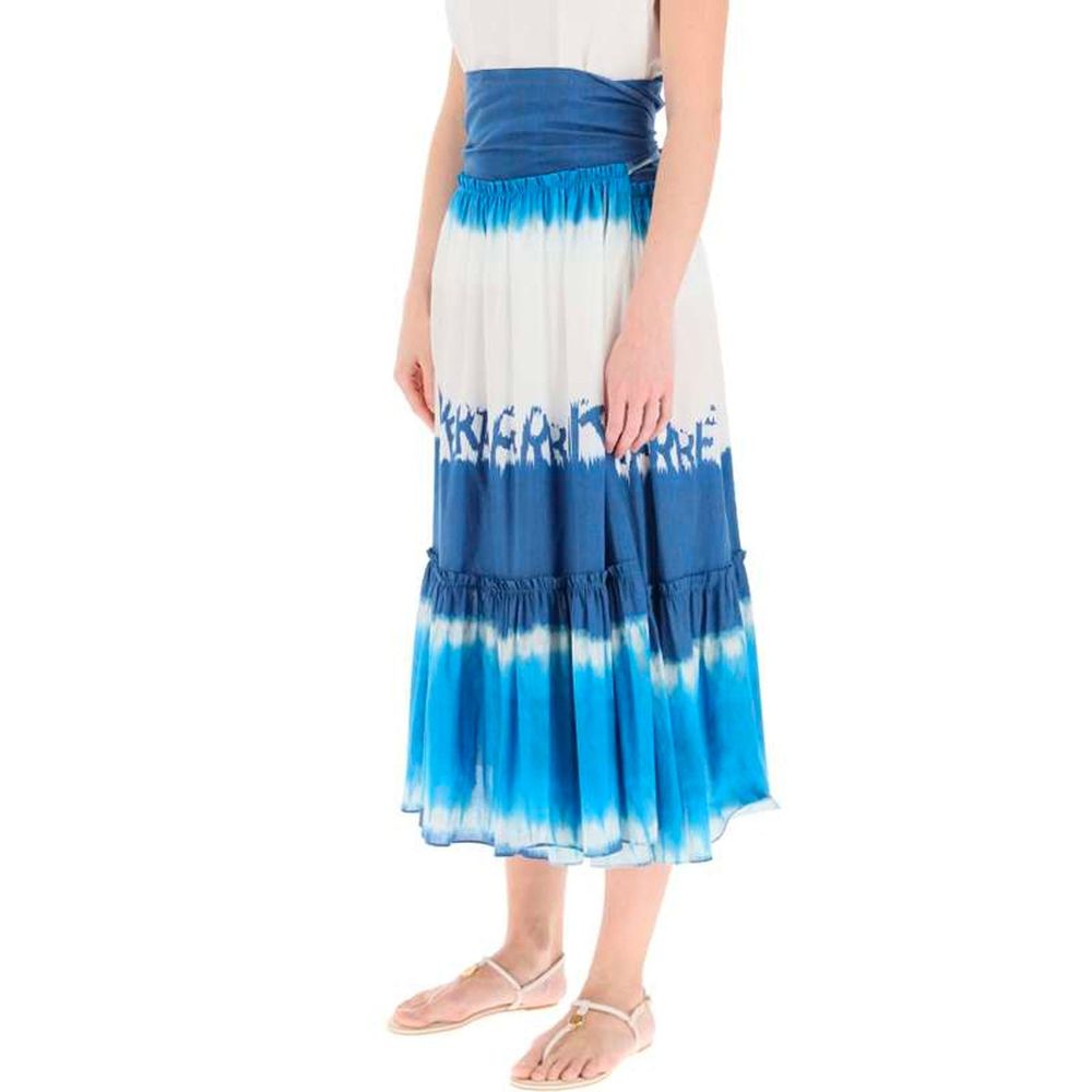تنورة متوسطة الطول من Alberta Ferretti Tie Dye