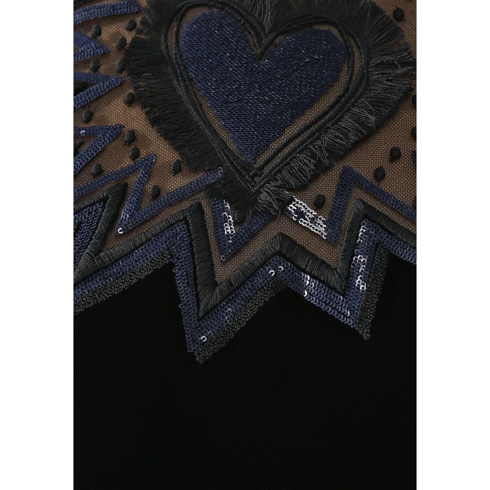 فستان فندي متوسط الطول مخملي مزين بالفرو