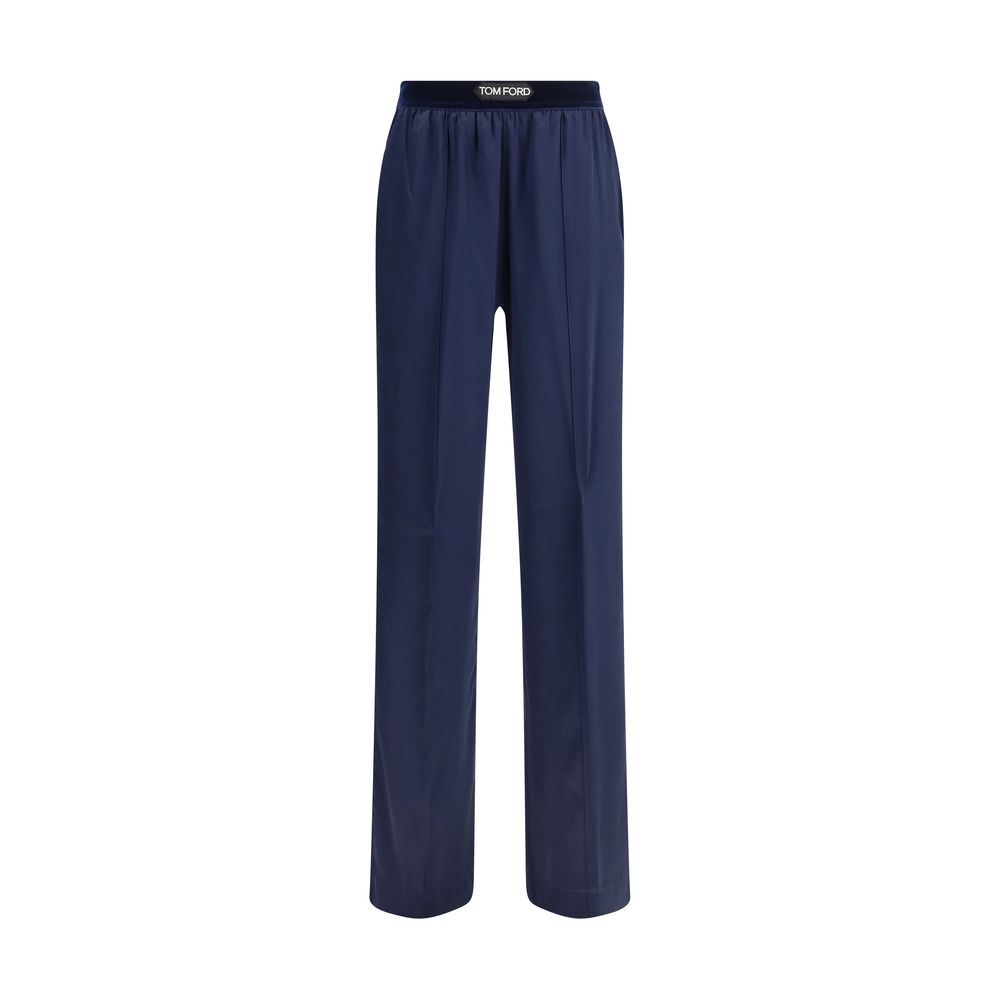 Tom Ford Blue Elastane Casual Pants