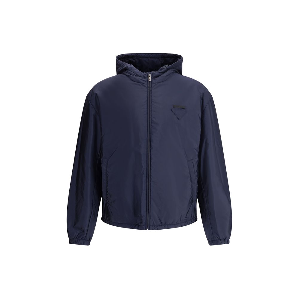 Prada Blue Polyester Full-Length Jacket