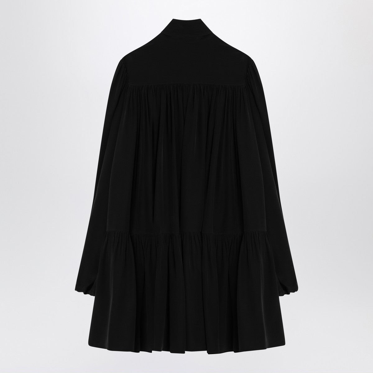Saint Laurent Saint Laurent Black lavallière dress in silk
