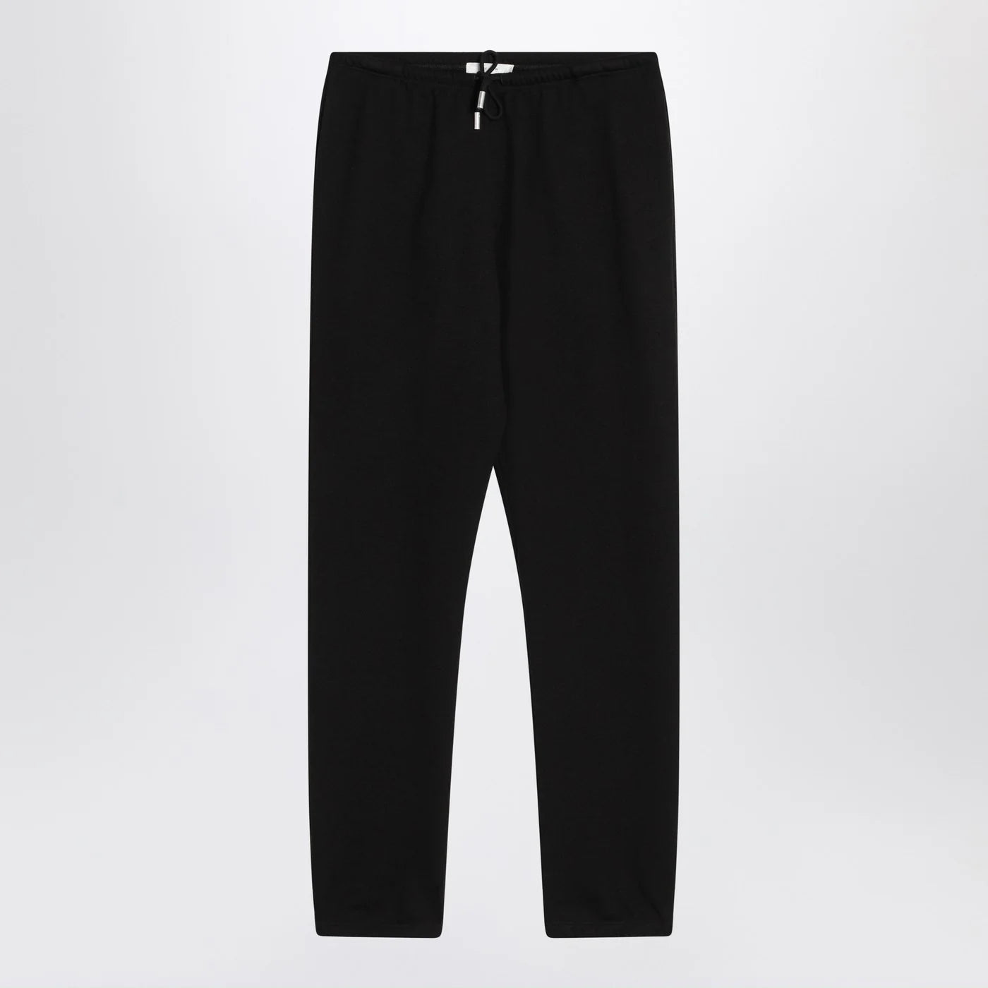 The Row Teo black cotton and cashmere trousers