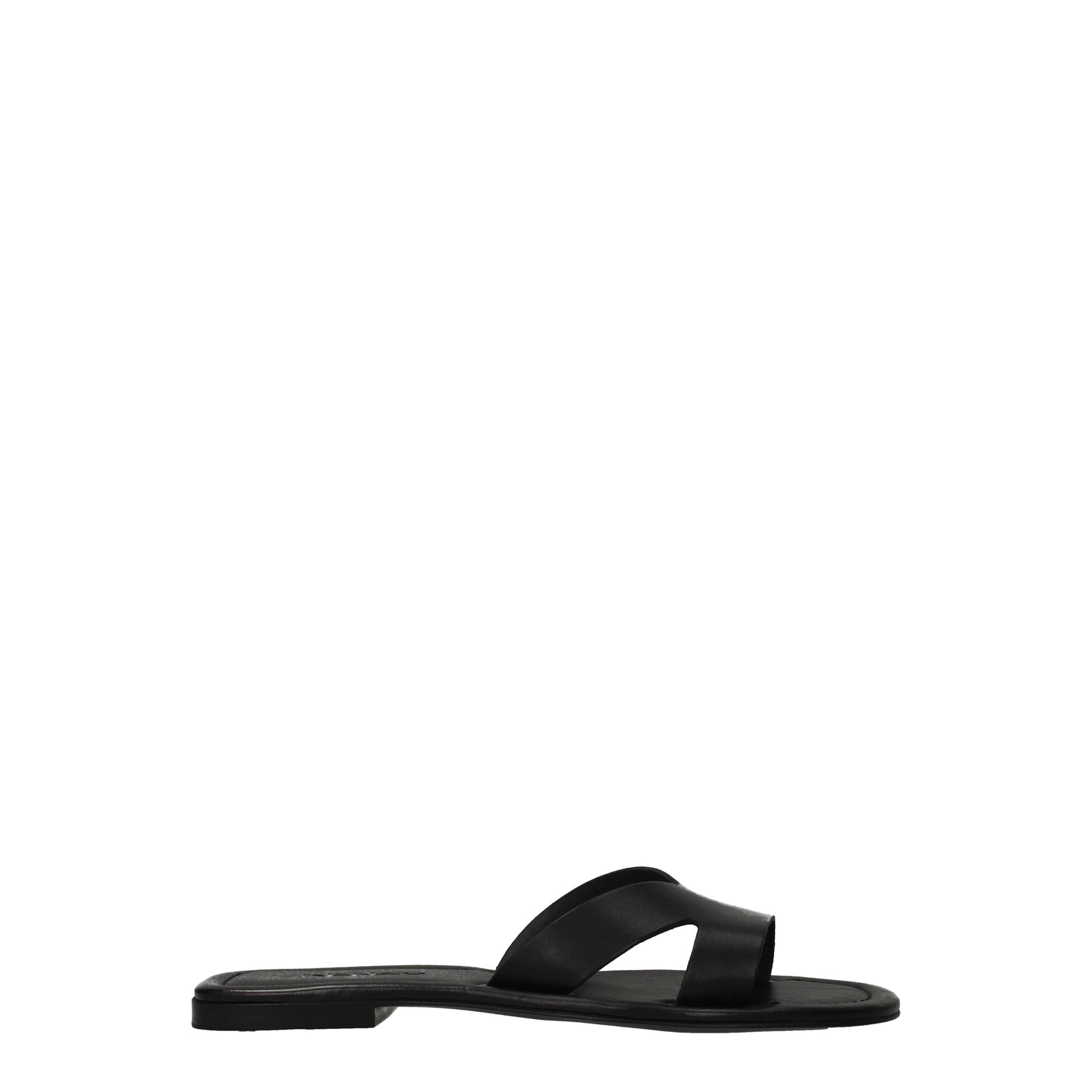 Kenzo Black Leather Slippers