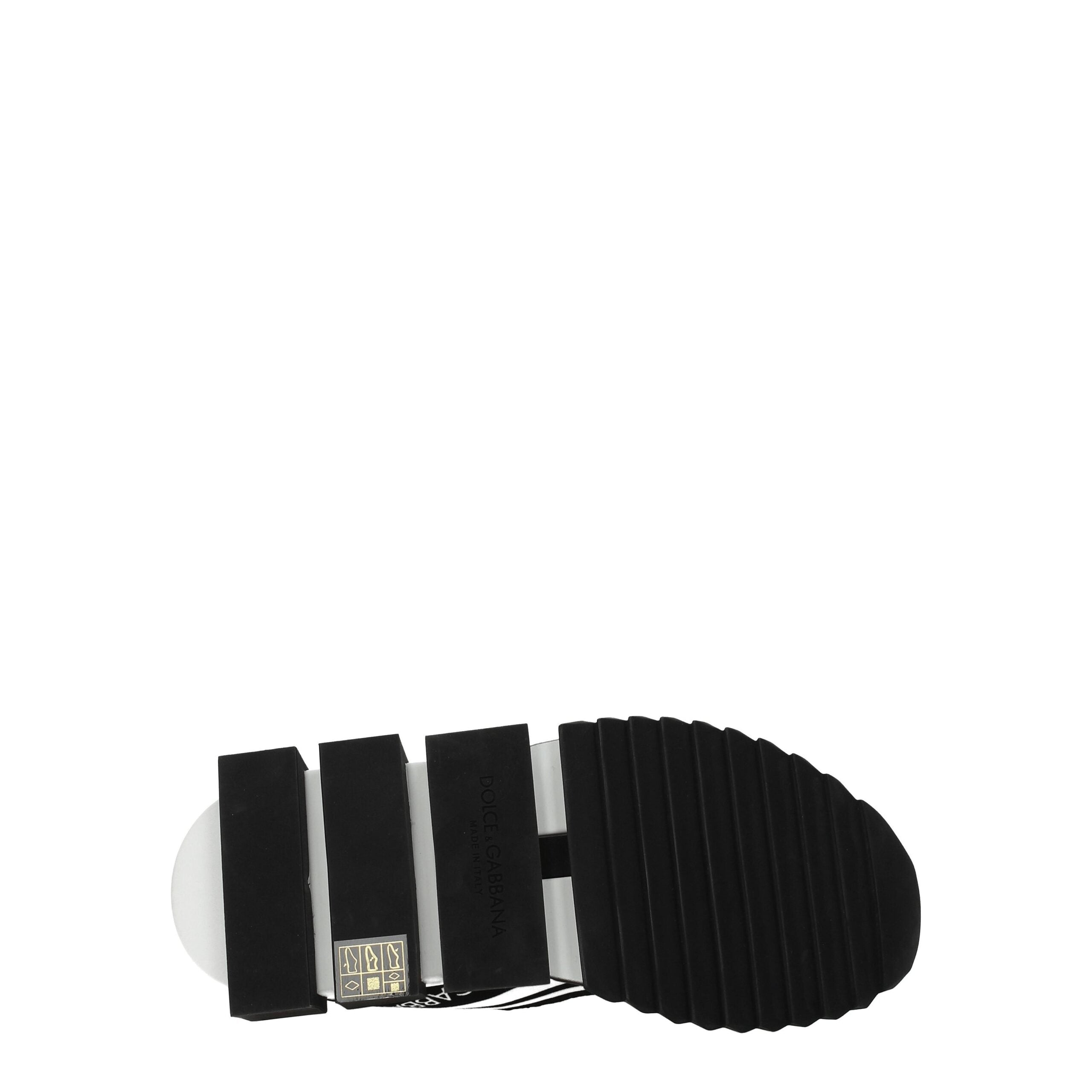 حذاء سنيكرز دولتشي آند غابانا أبيض سميك من القماش