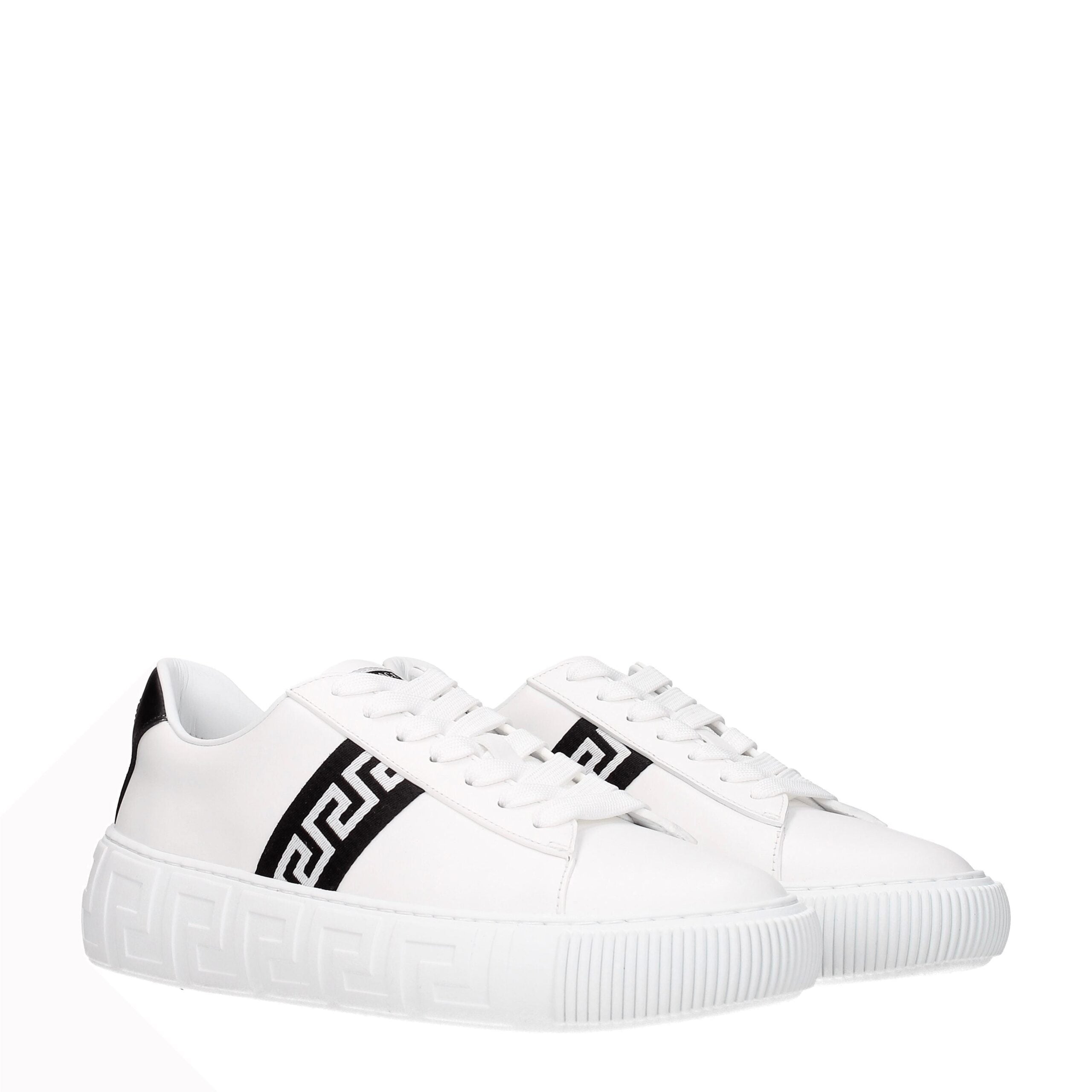 Versace White Leather Sneakers