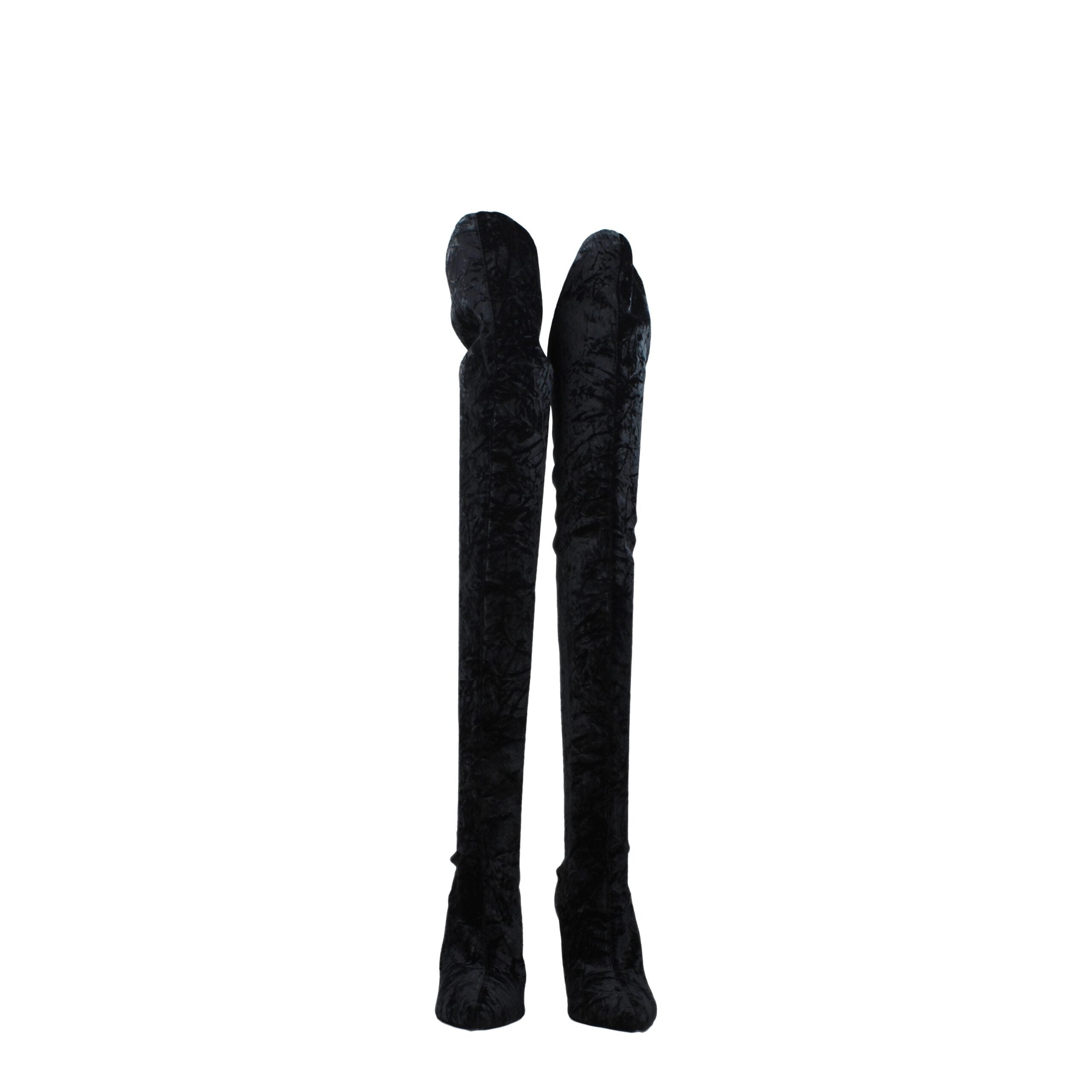 Paris Texas Black Velvet Over The Knee