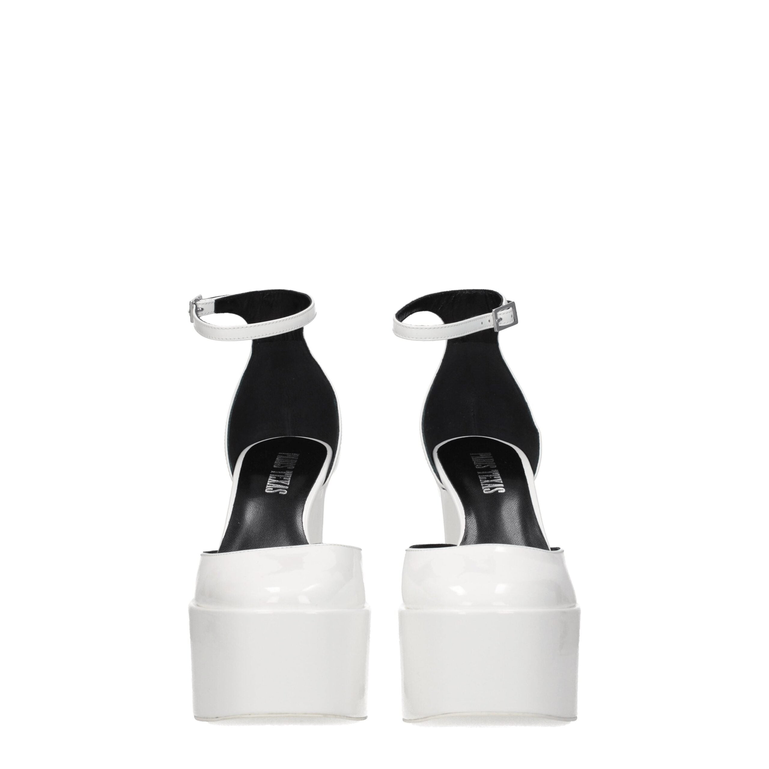 Paris Texas White Leather Platforms