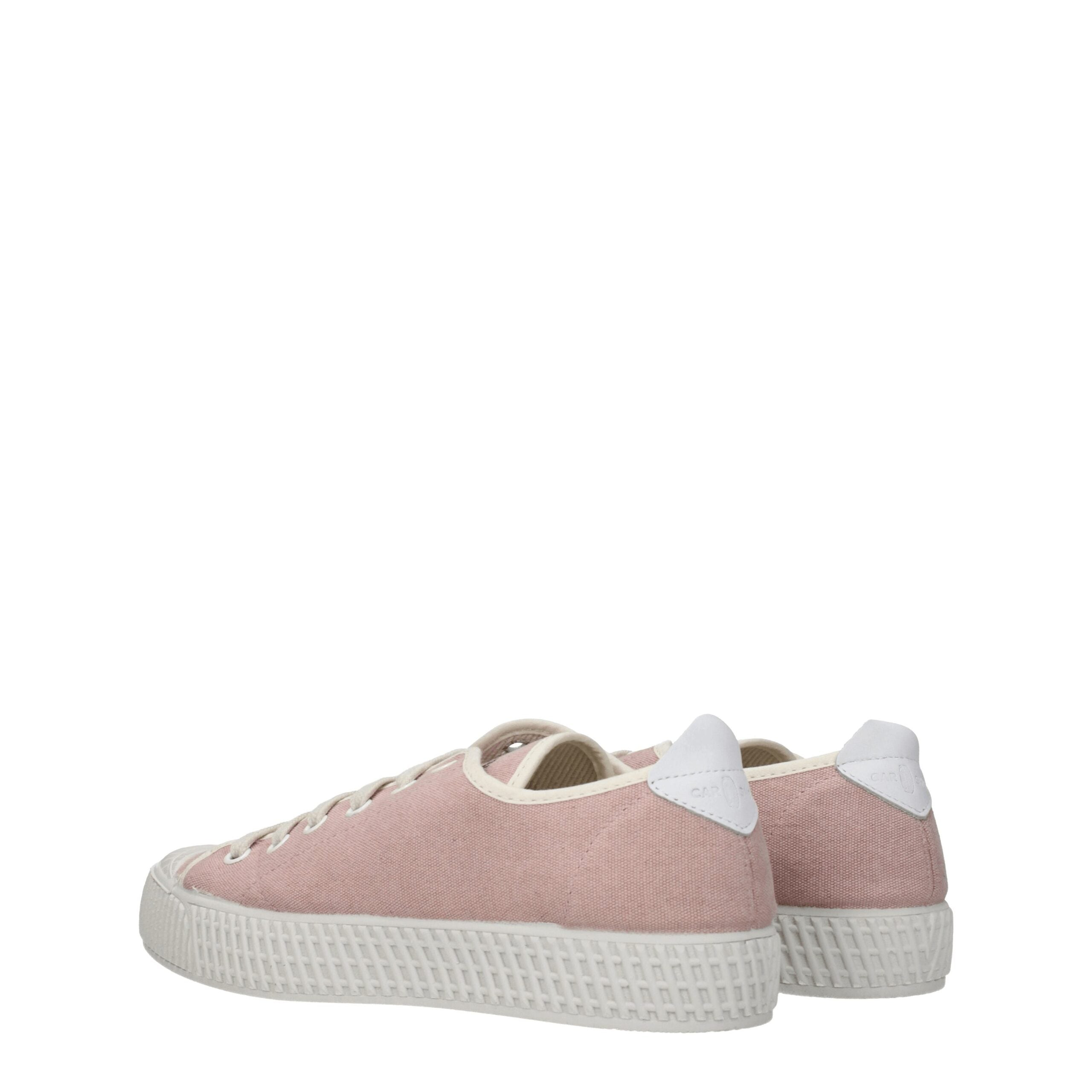 Car Shoe Pink Fabric Low Top Sneakers