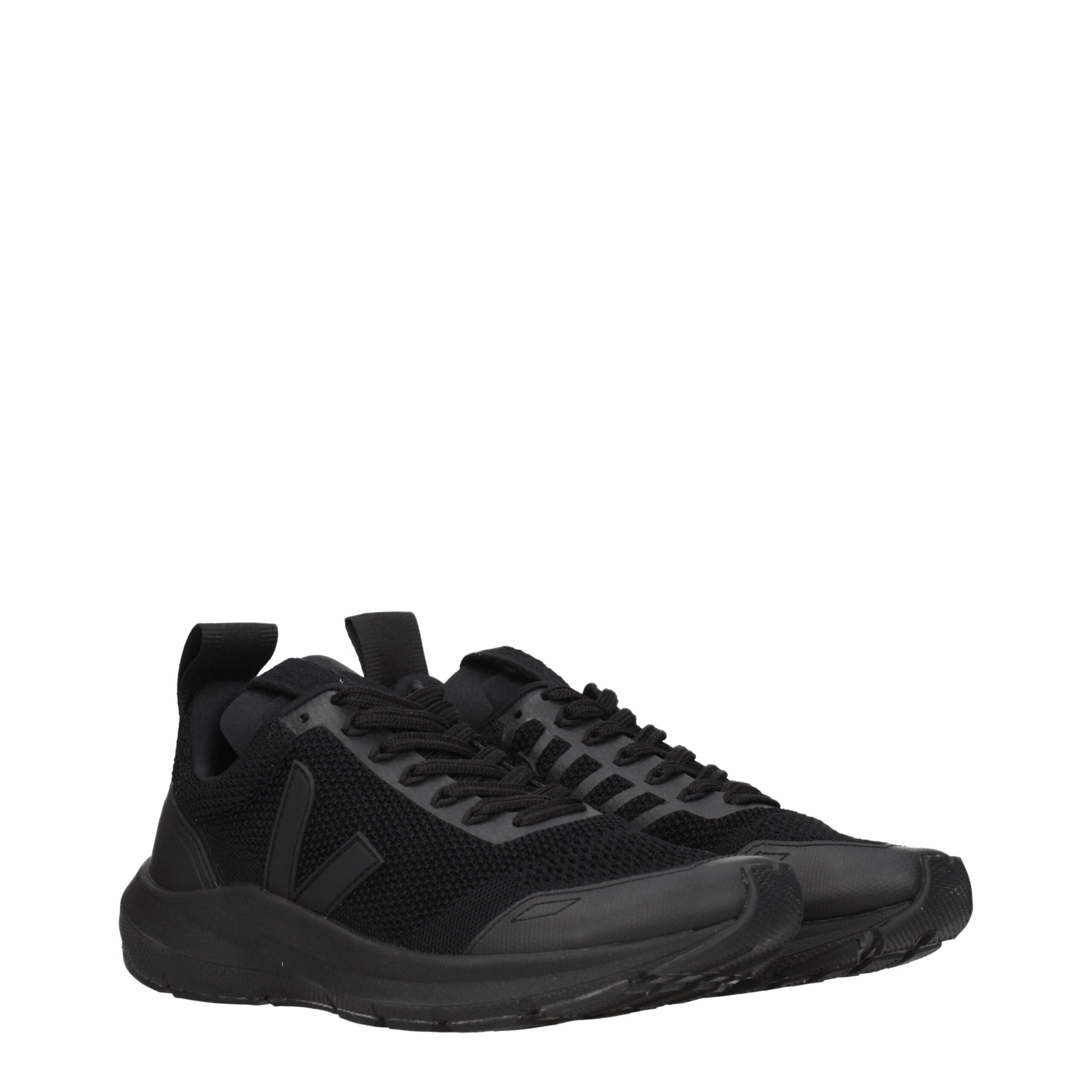 Veja Black Fabric Athletic Sneakers