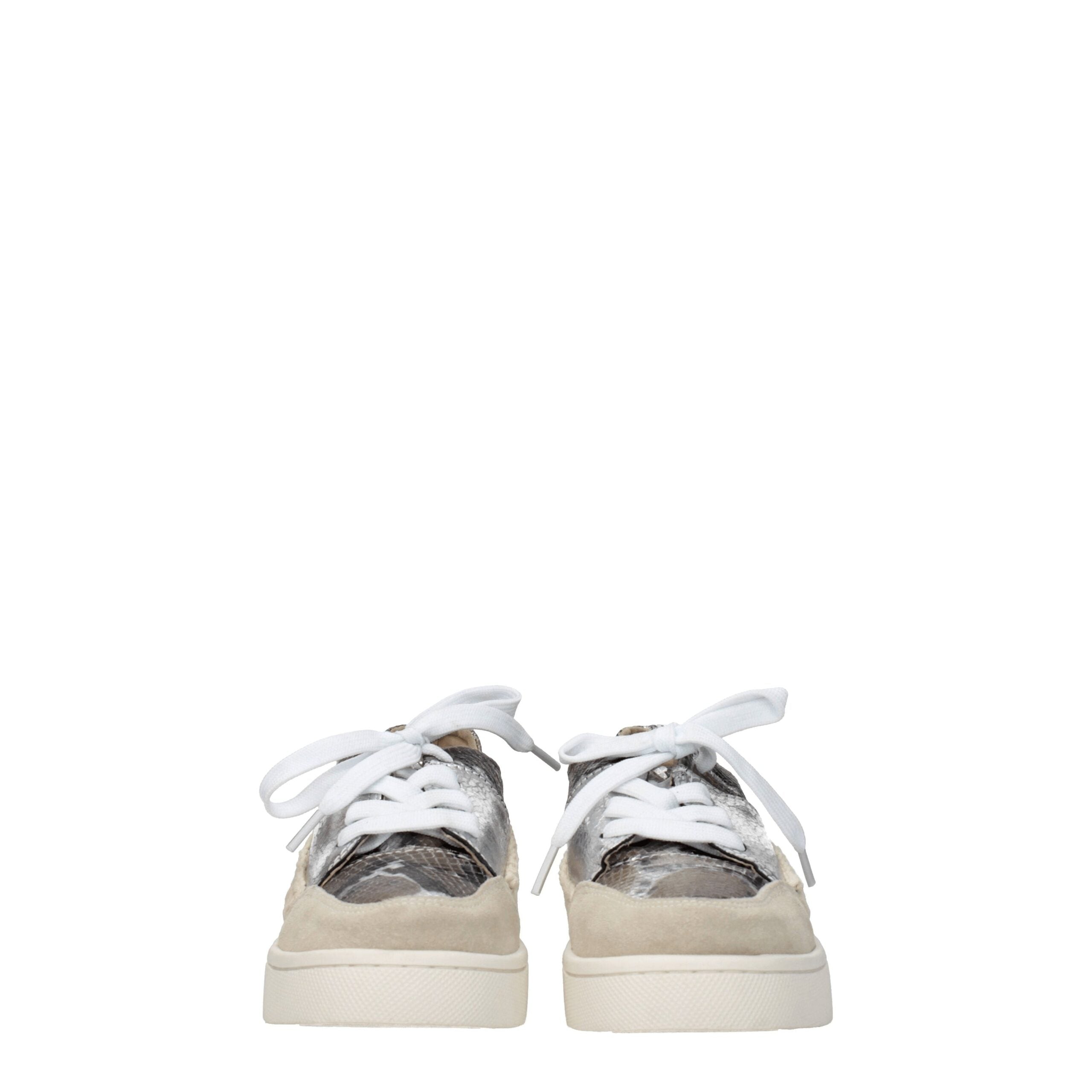 Mou Gray Leather Low Top Sneakers