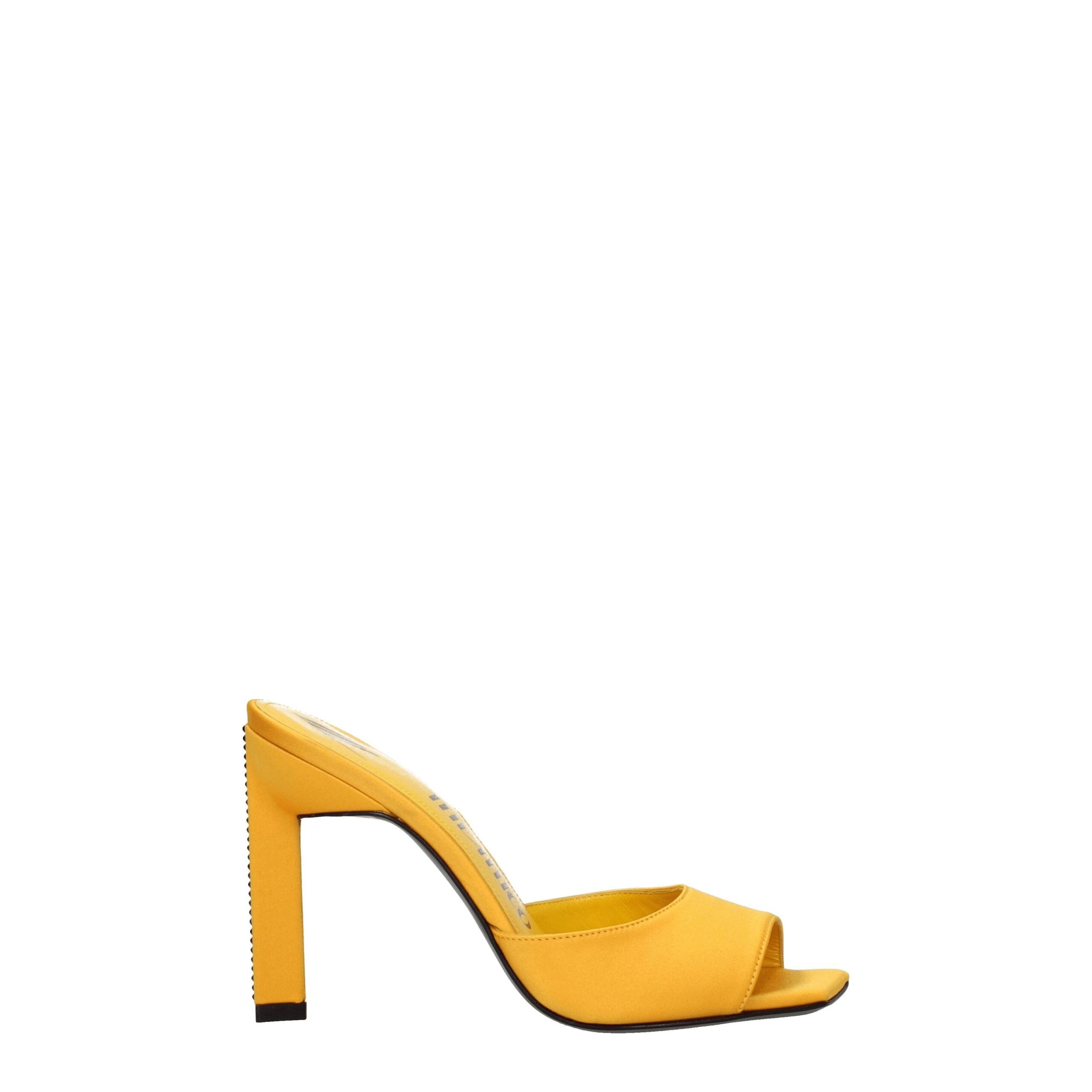 The Attico Orange Satin Stiletto Heel Sandals