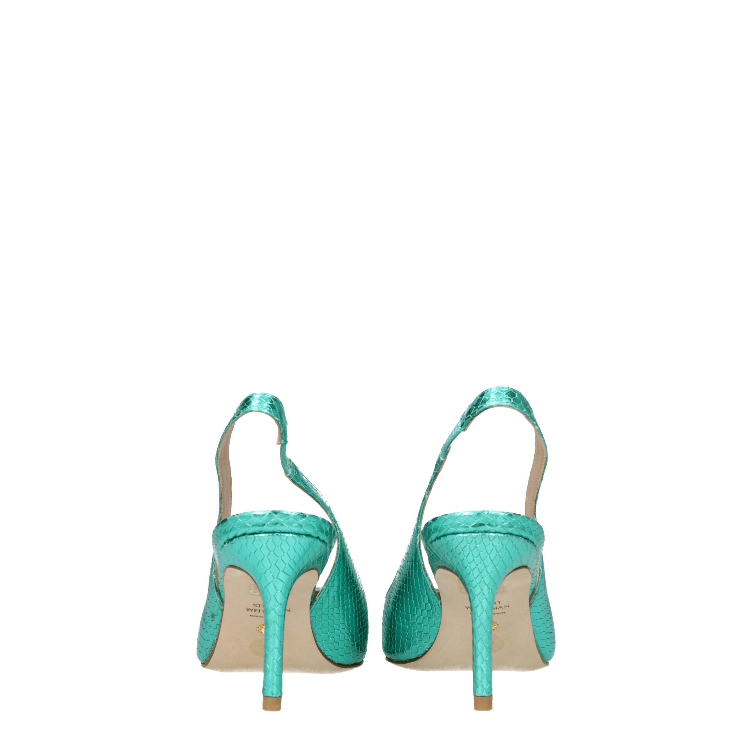 Stuart Weitzman Green Leather High Heel Pumps