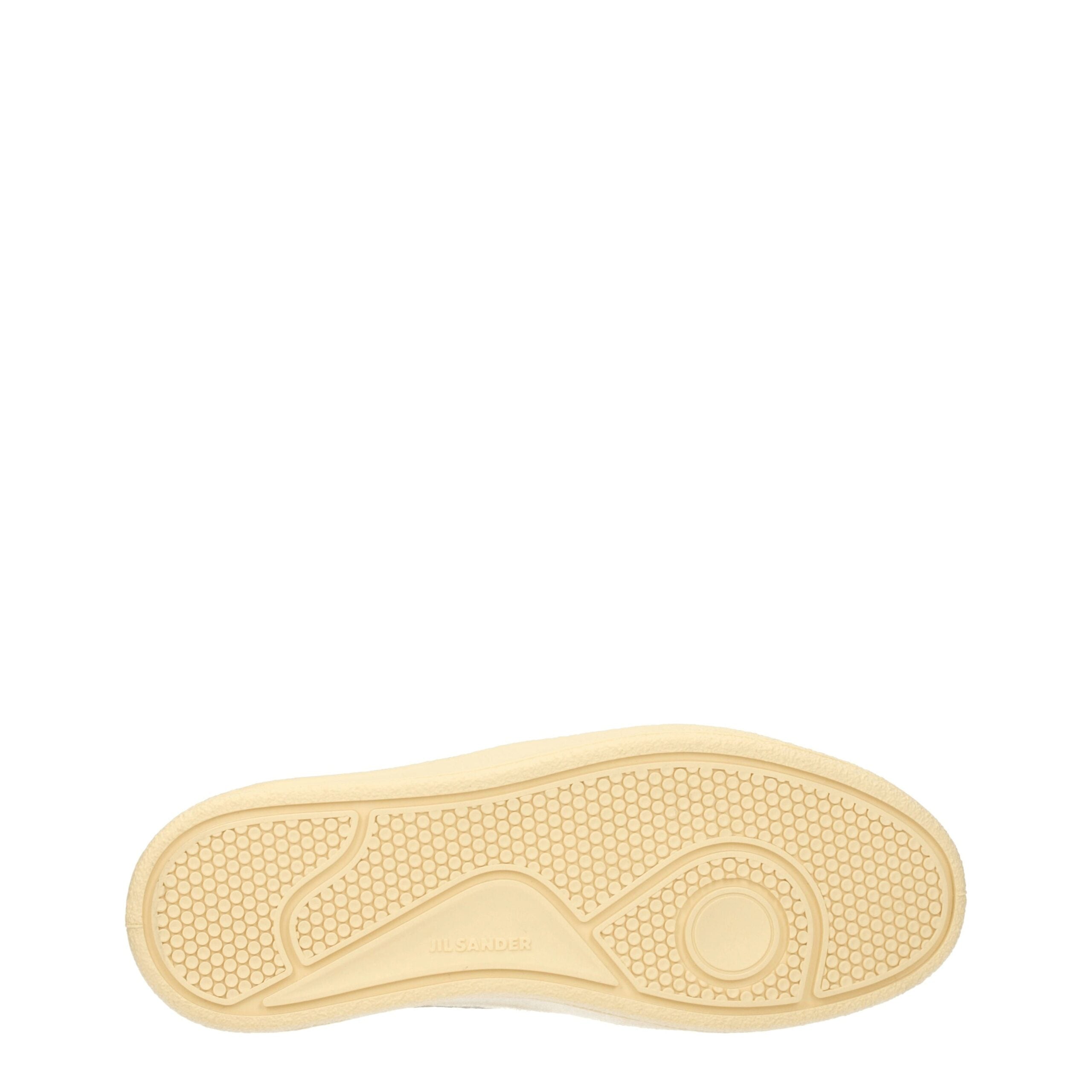 حذاء رياضي منخفض الرقبة من الجلد باللون الأبيض من جيل ساندر