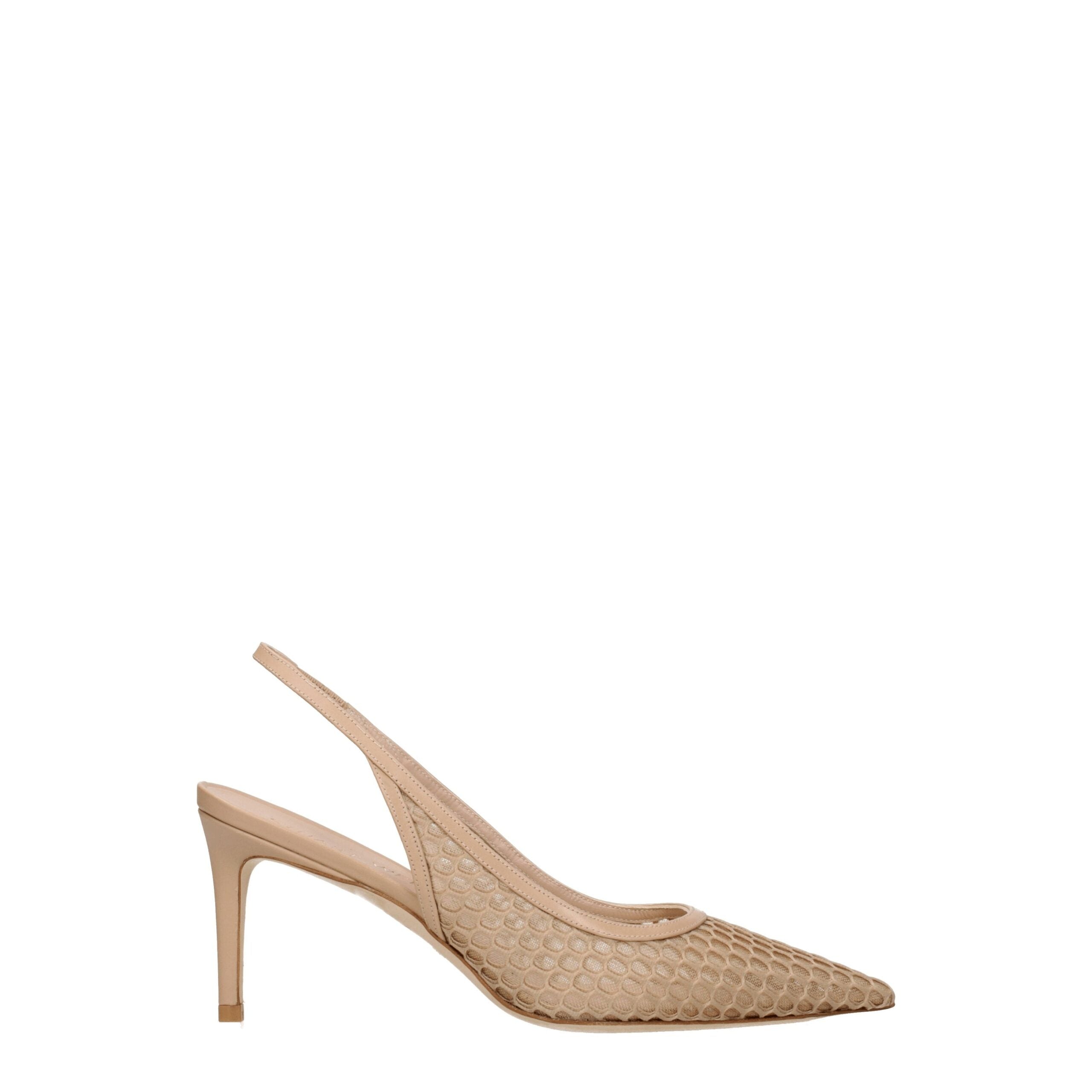 Stuart Weitzman Beige Leather High Heel Pumps
