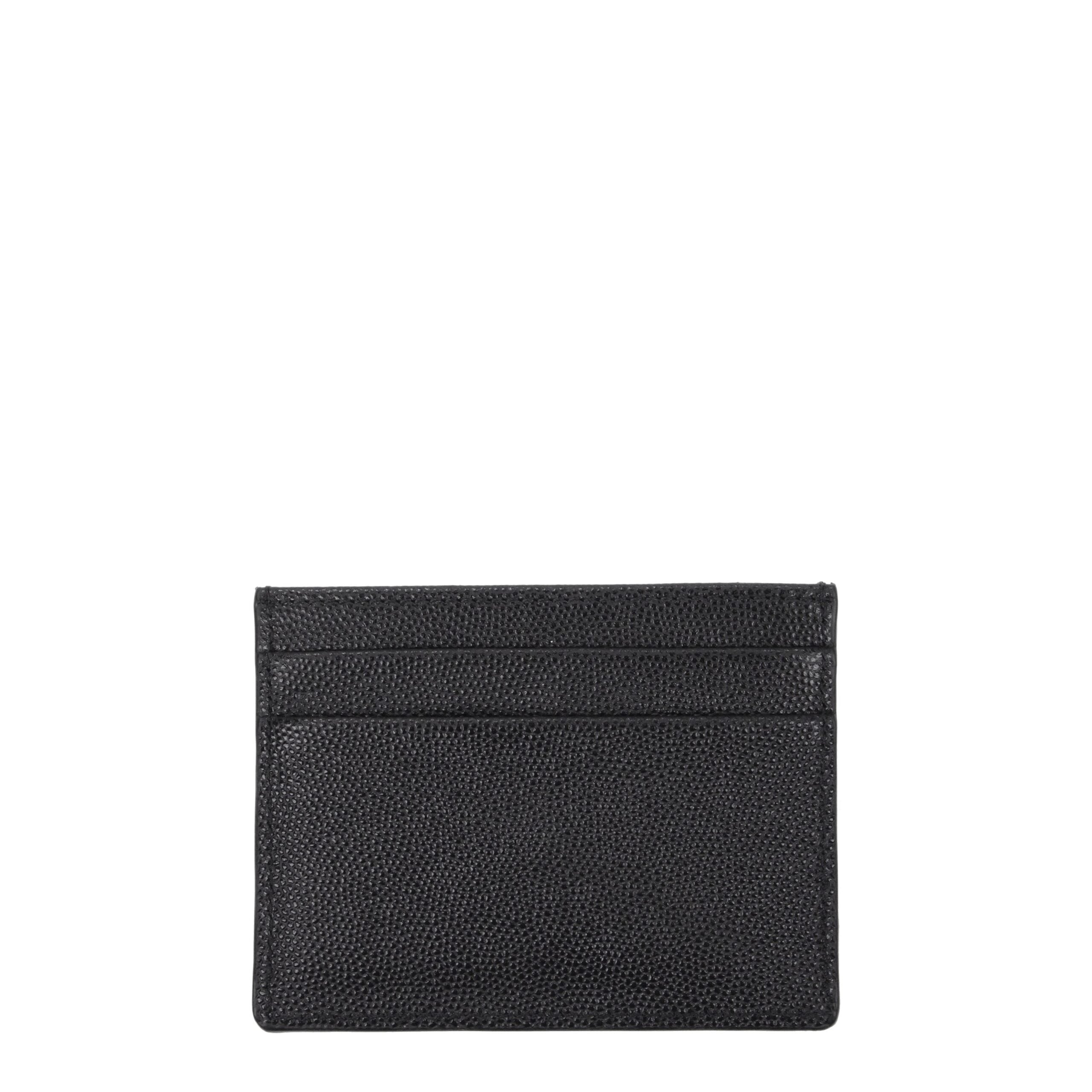 Palm Angels Black Leather Cardholder