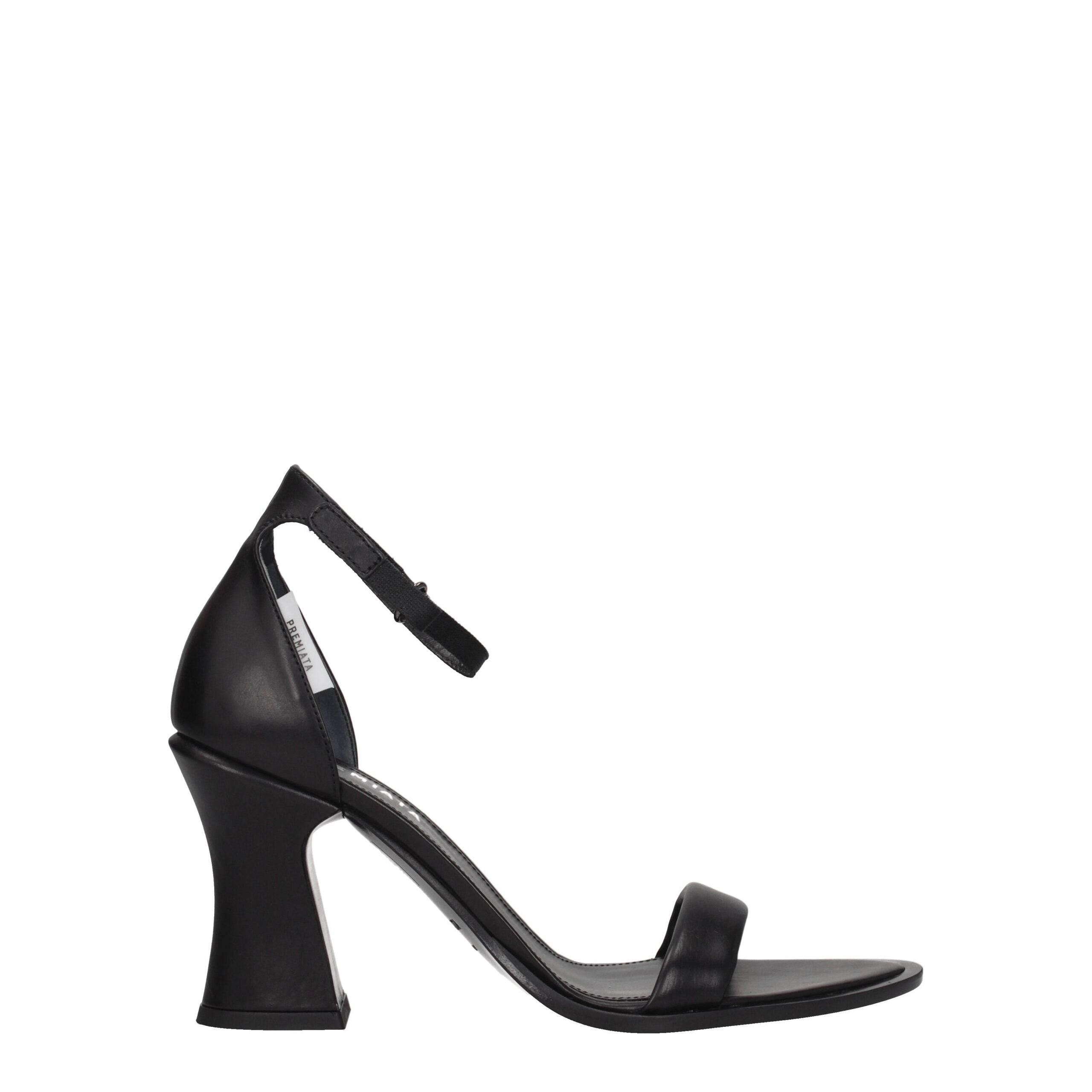 Premiata Black Leather Sandals