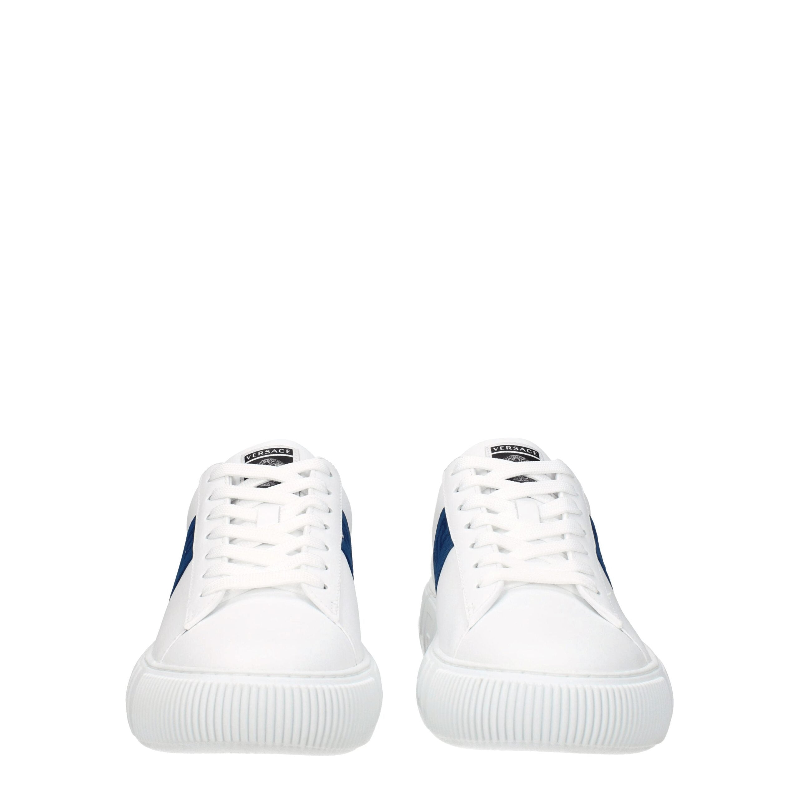 Versace White Leather Low Top Sneakers