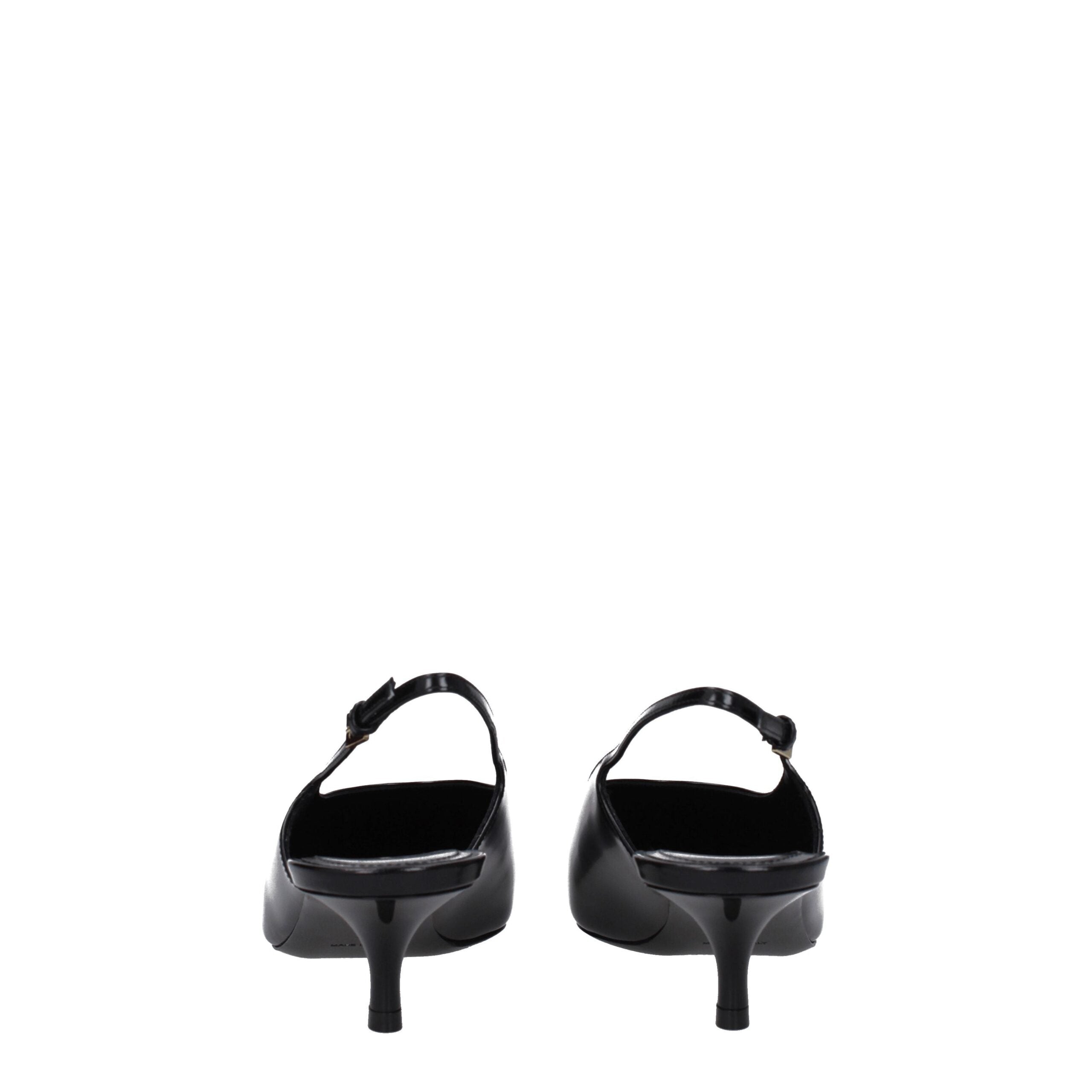 Givenchy Black Leather Mid Heel Pumps