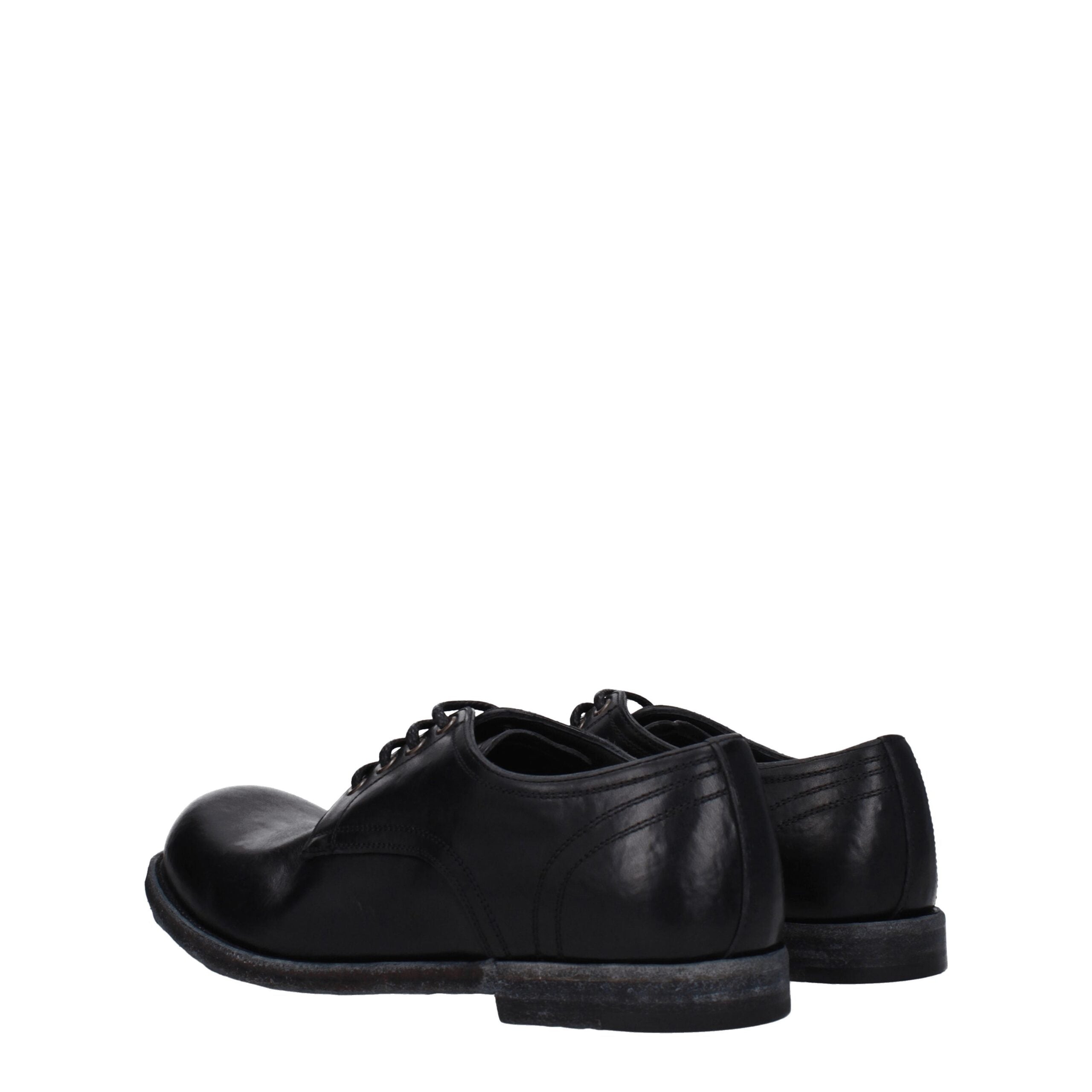 Dolce & Gabbana Black Leather Oxfords And Derbies