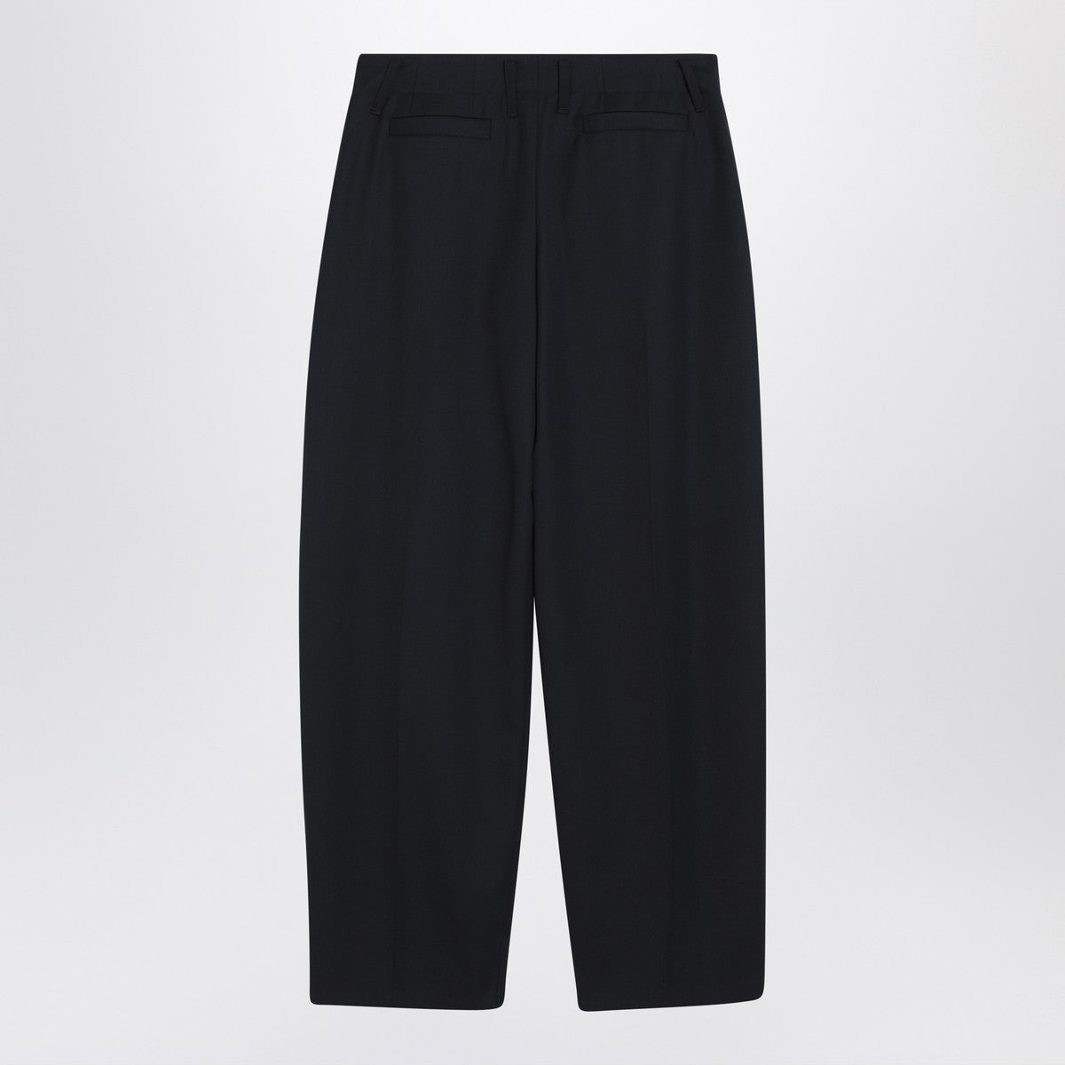 Alexander Mcqueen Alexander McQueen Wide navy blue wool trousers