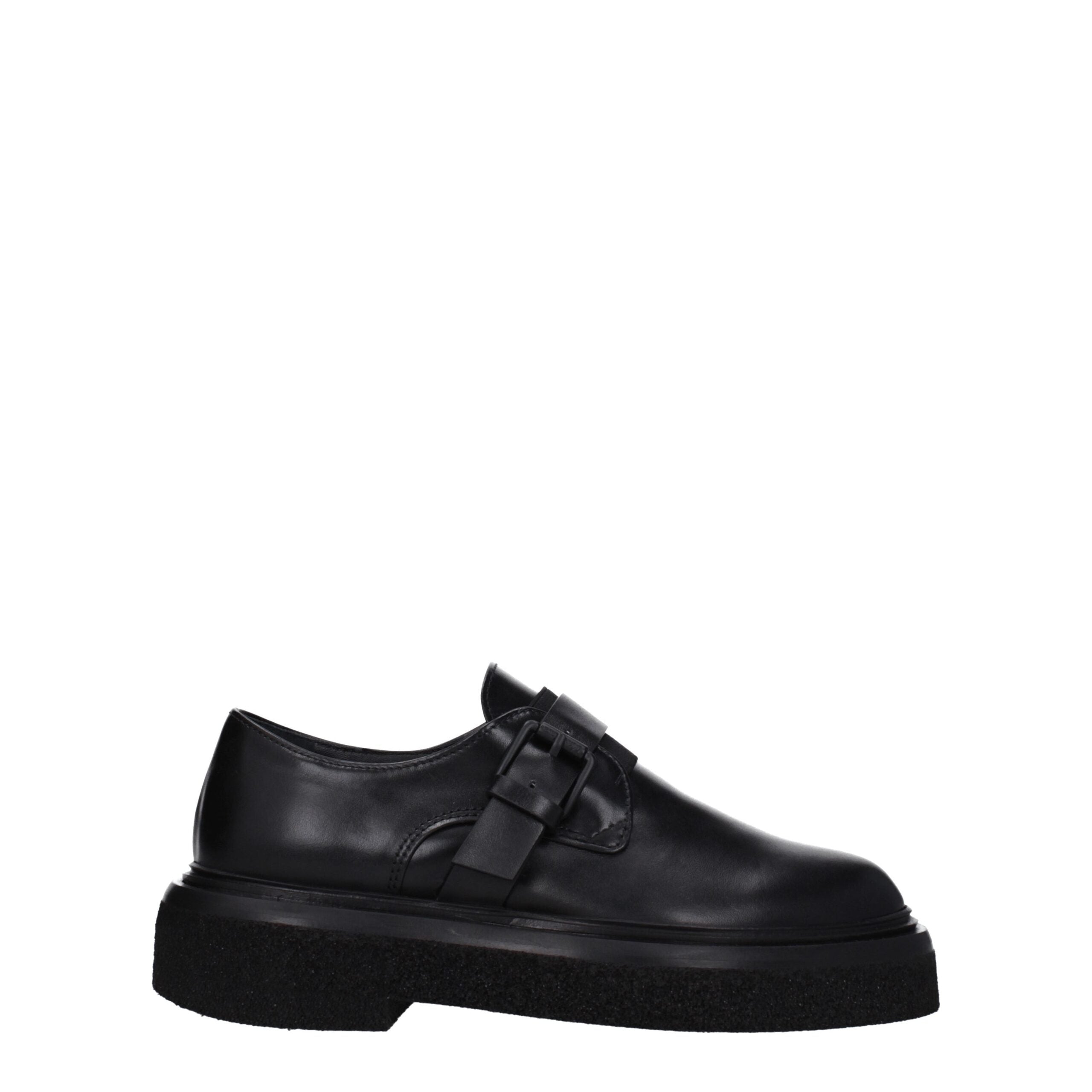 Max Mara Black Leather Oxfords And Derbies