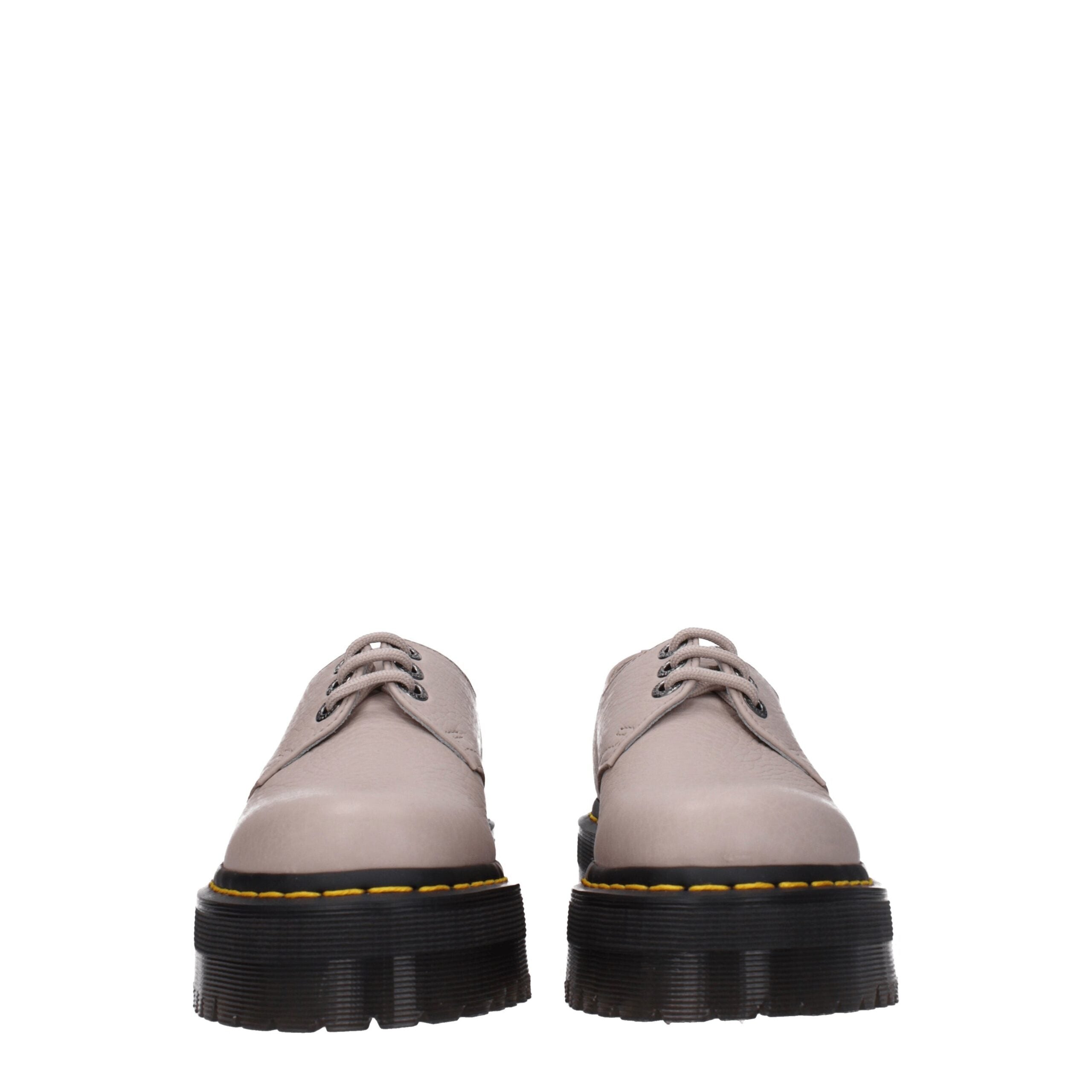 Dr. Martens Gray Leather Oxfords And Derbies