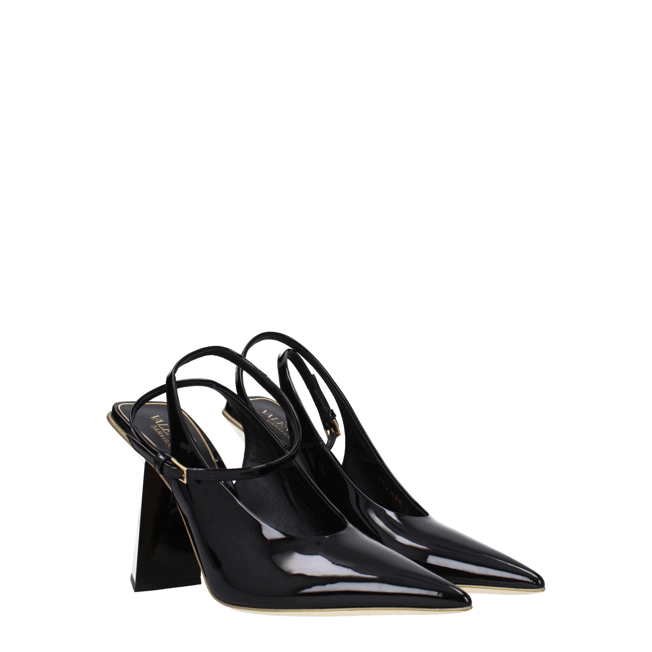 Valentino Garavani Black Leather Sandals