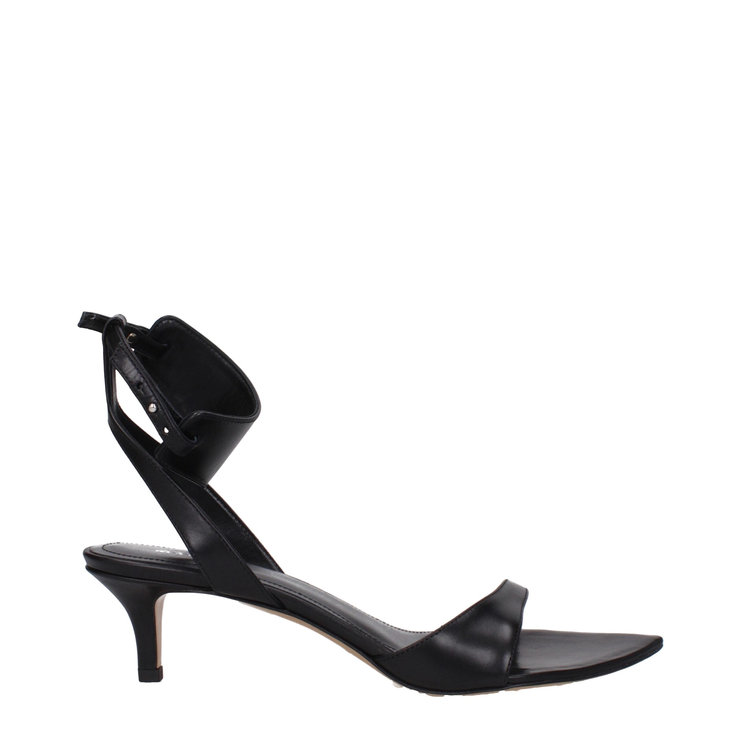 Isabel Marant Black Leather Flat Sandals