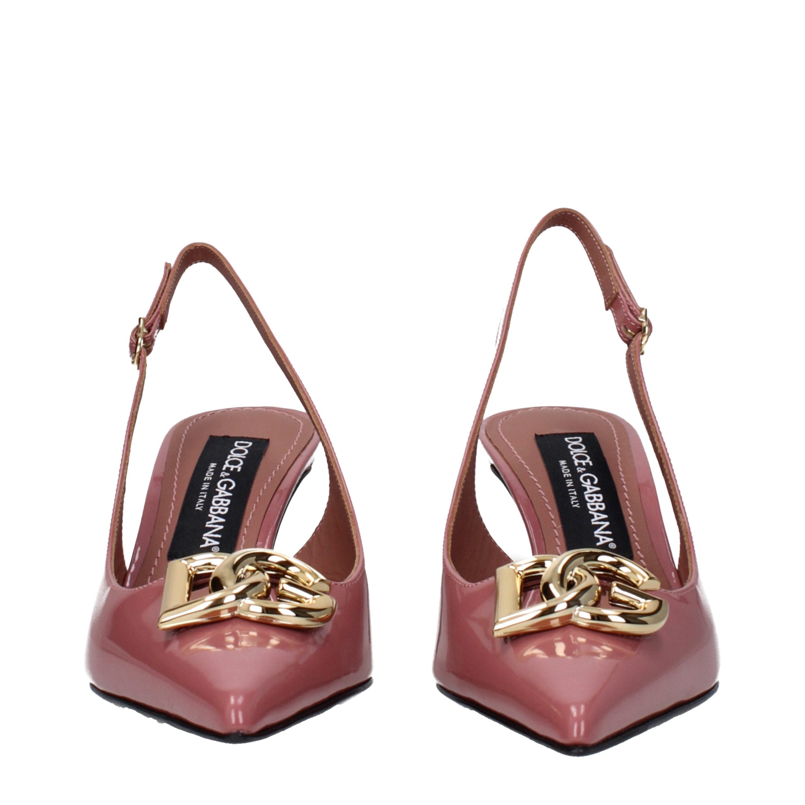 Dolce & Gabbana Pink Leather High Heel Pumps