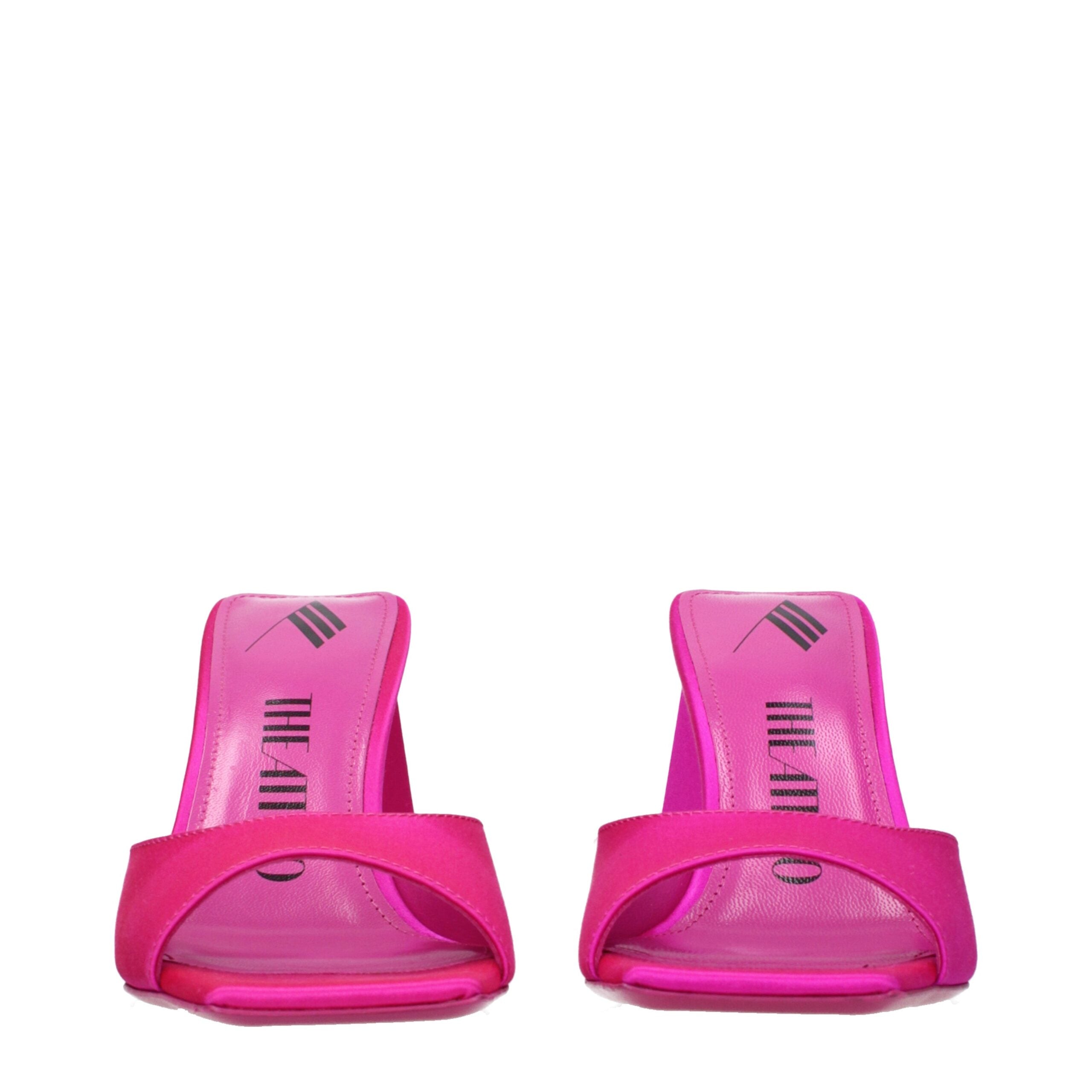 صندل أتيكو الوردي ذو الكعب العالي من الساتان