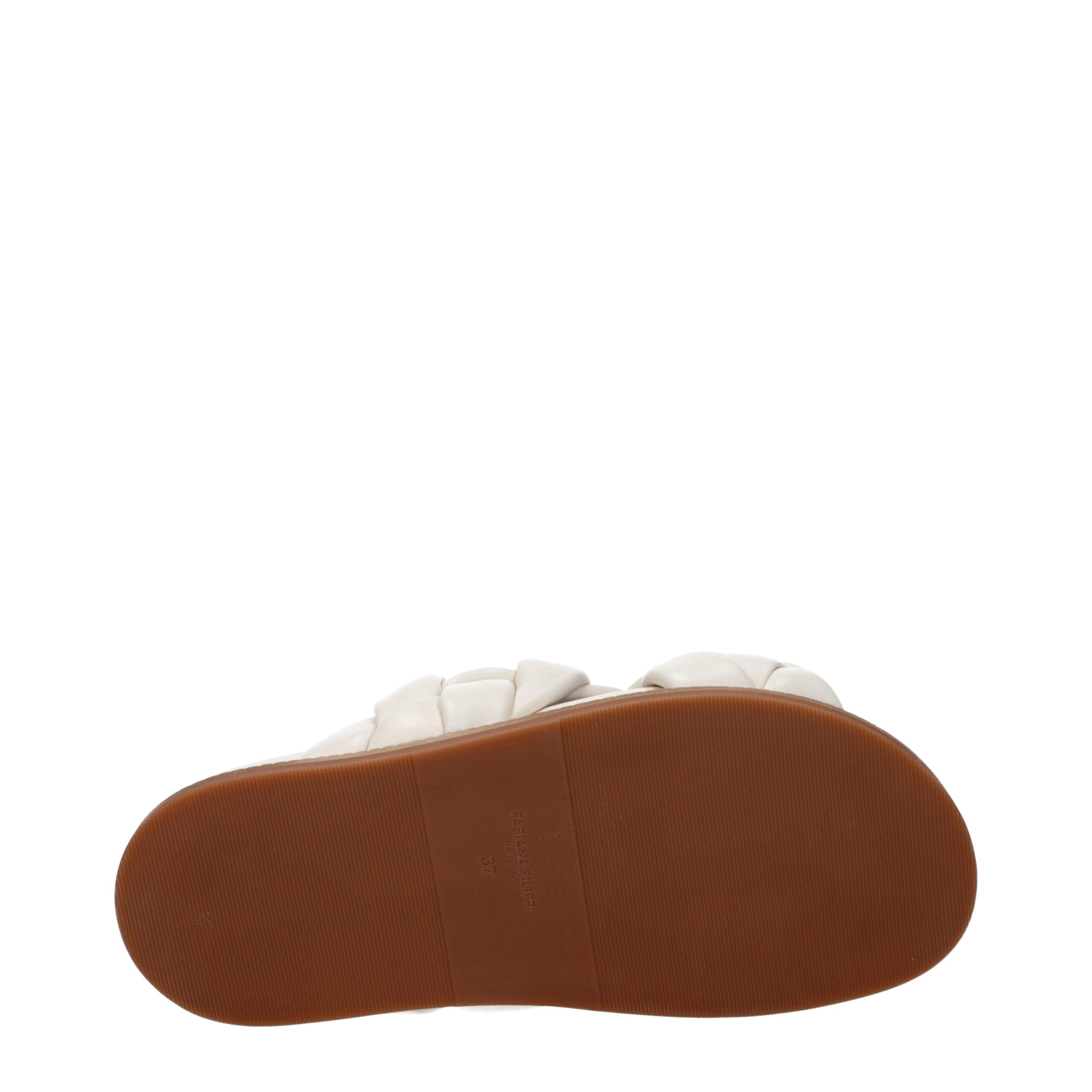 Fabiana Filippi Beige Leather Slippers