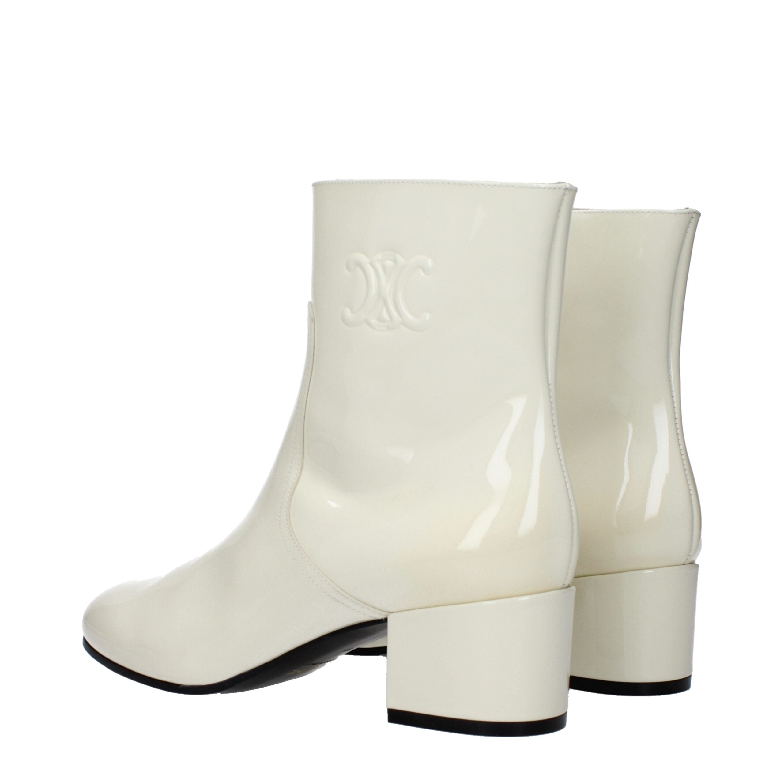 Celine Beige Leather Ankle Boots