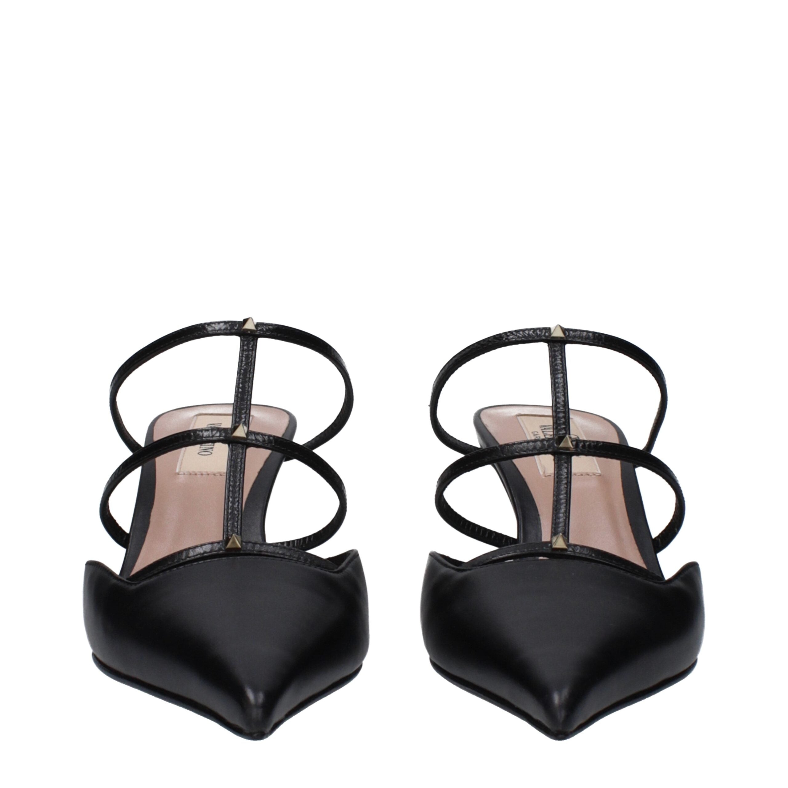 Valentino Garavani Black Leather Sandals