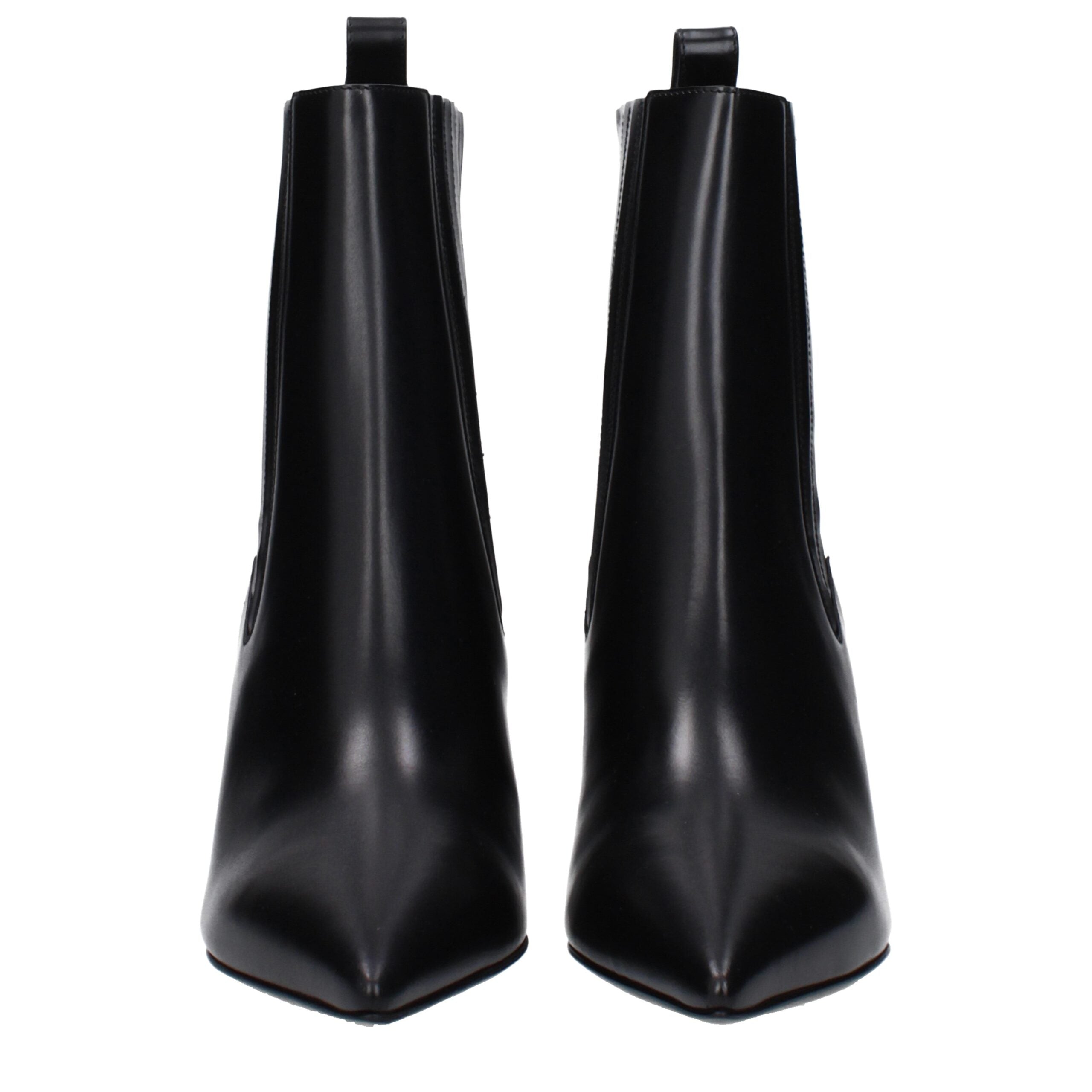 حذاء فالنتينو جارافاني الأسود المصنوع من الجلد للكاحل