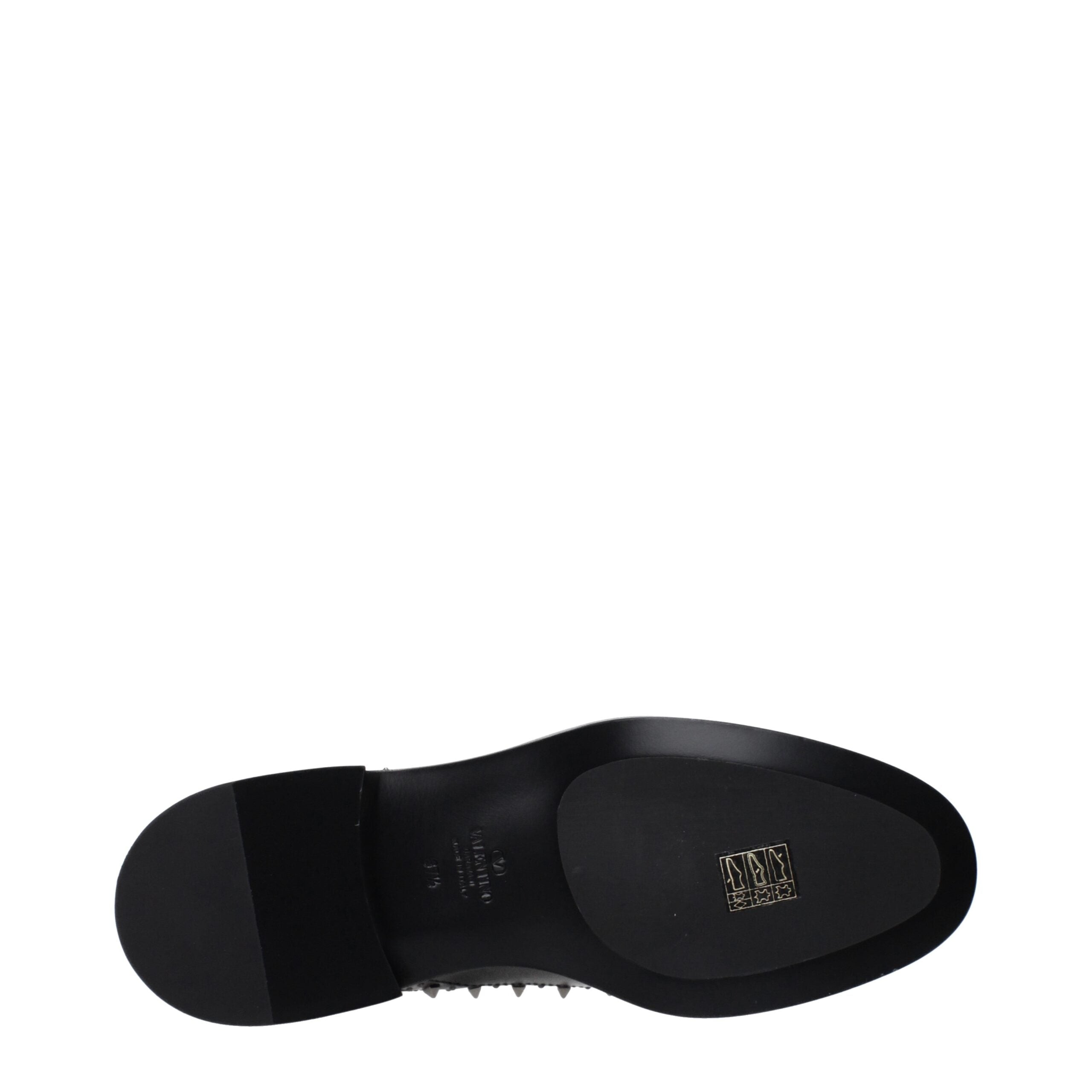 أحذية أوكسفورد وديربي من الجلد الأسود من فالنتينو جارافاني