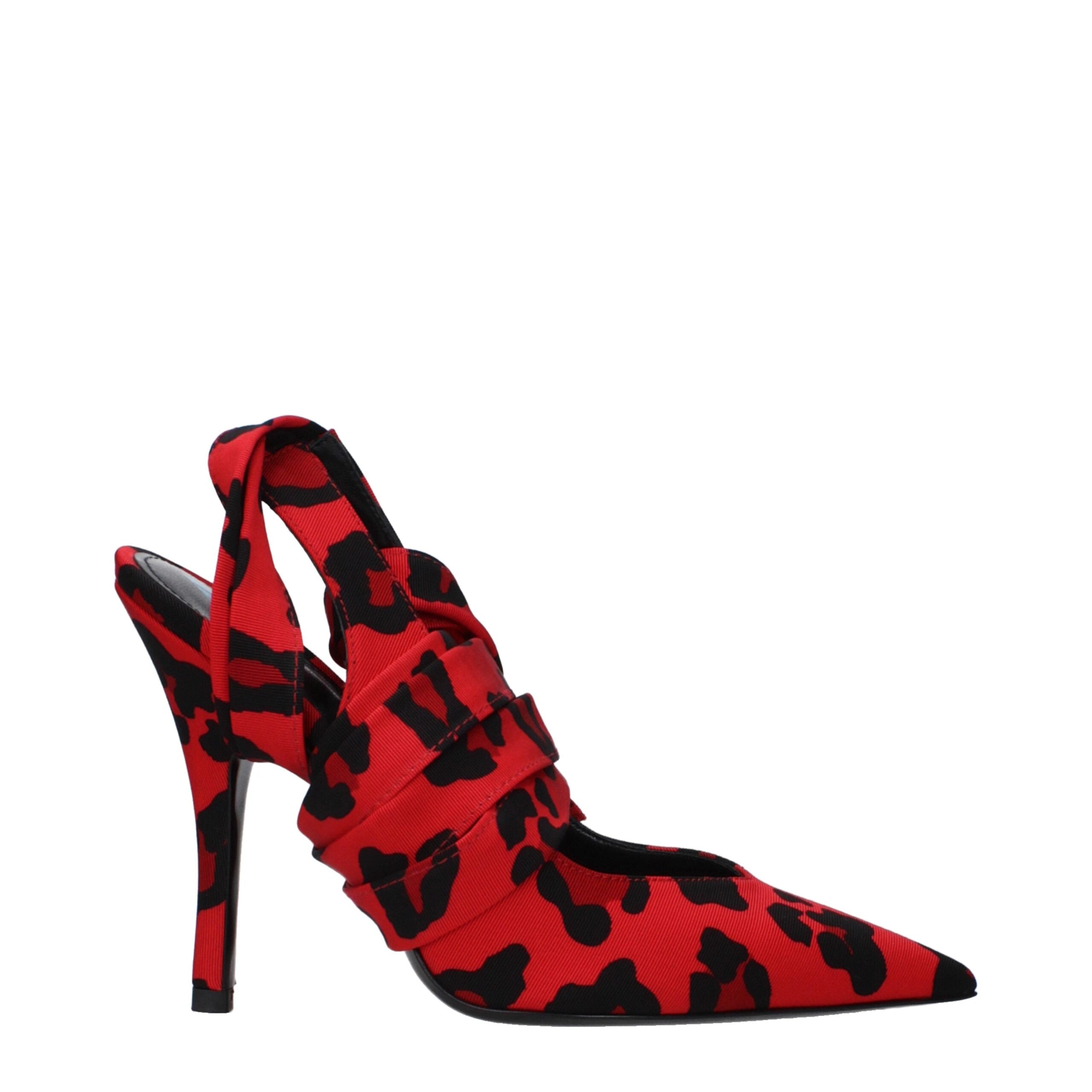 The Attico Red Fabric Pumps