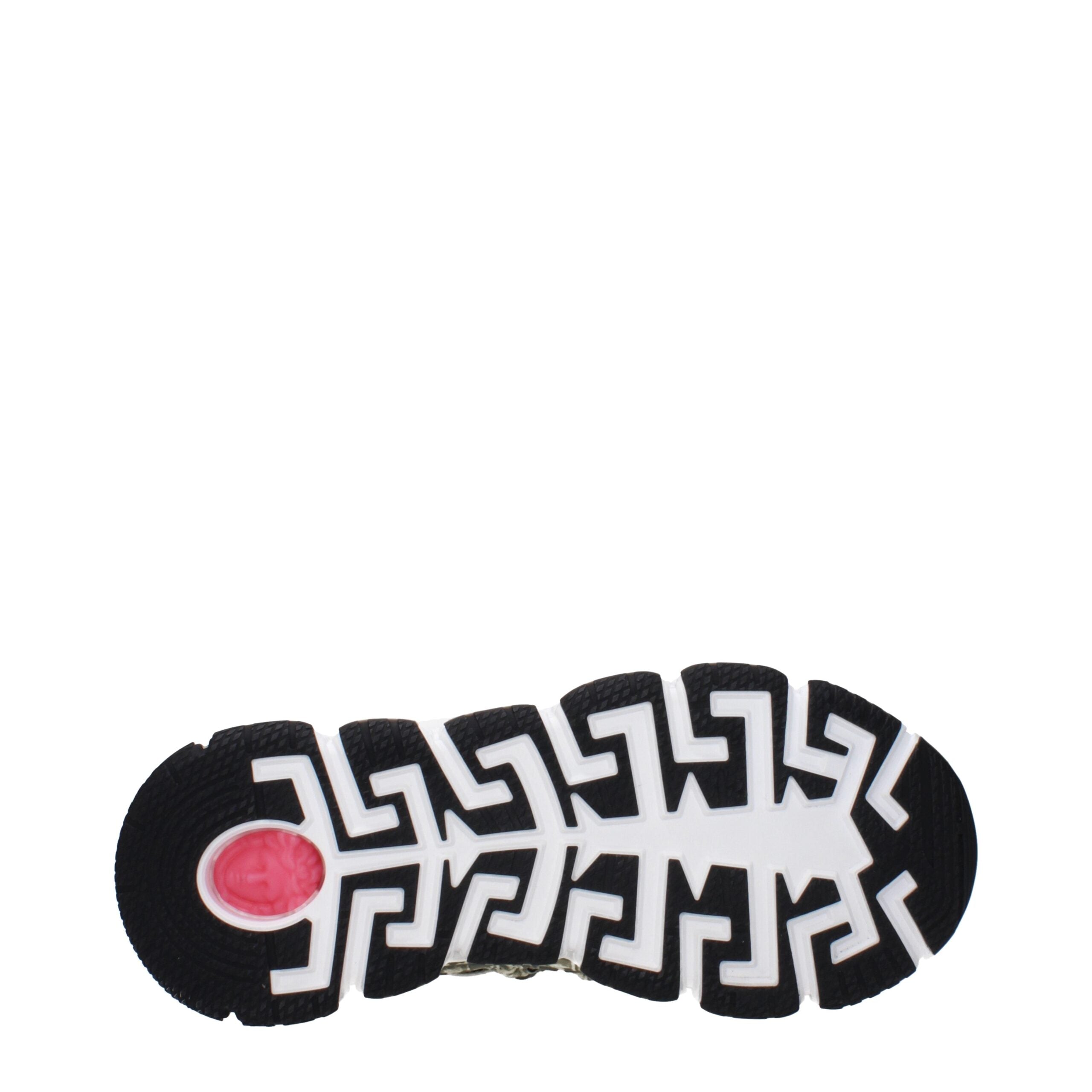 حذاء رياضي منخفض الرقبة من Versace مصنوع من القماش الأخضر