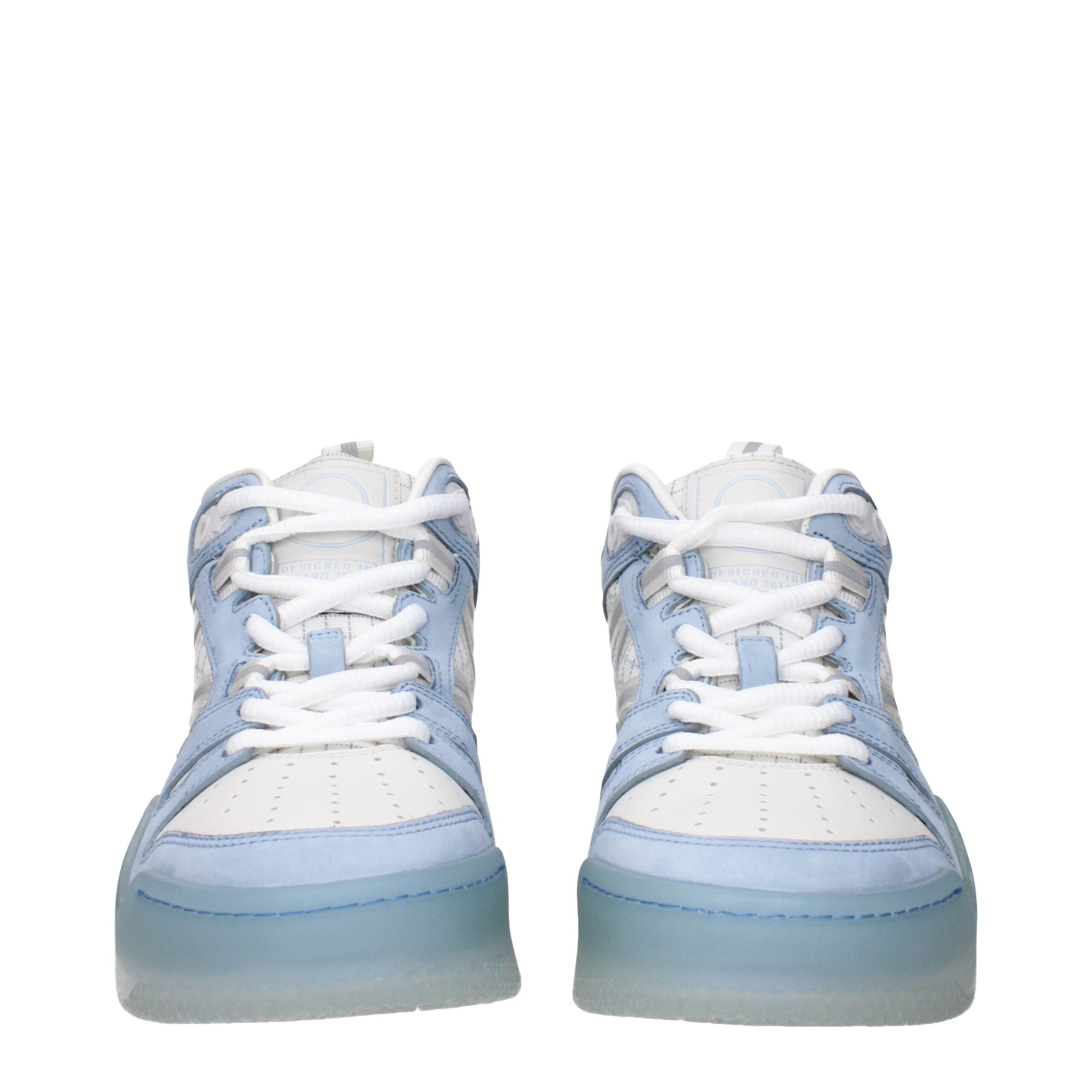 Moncler White Leather High Top Sneakers