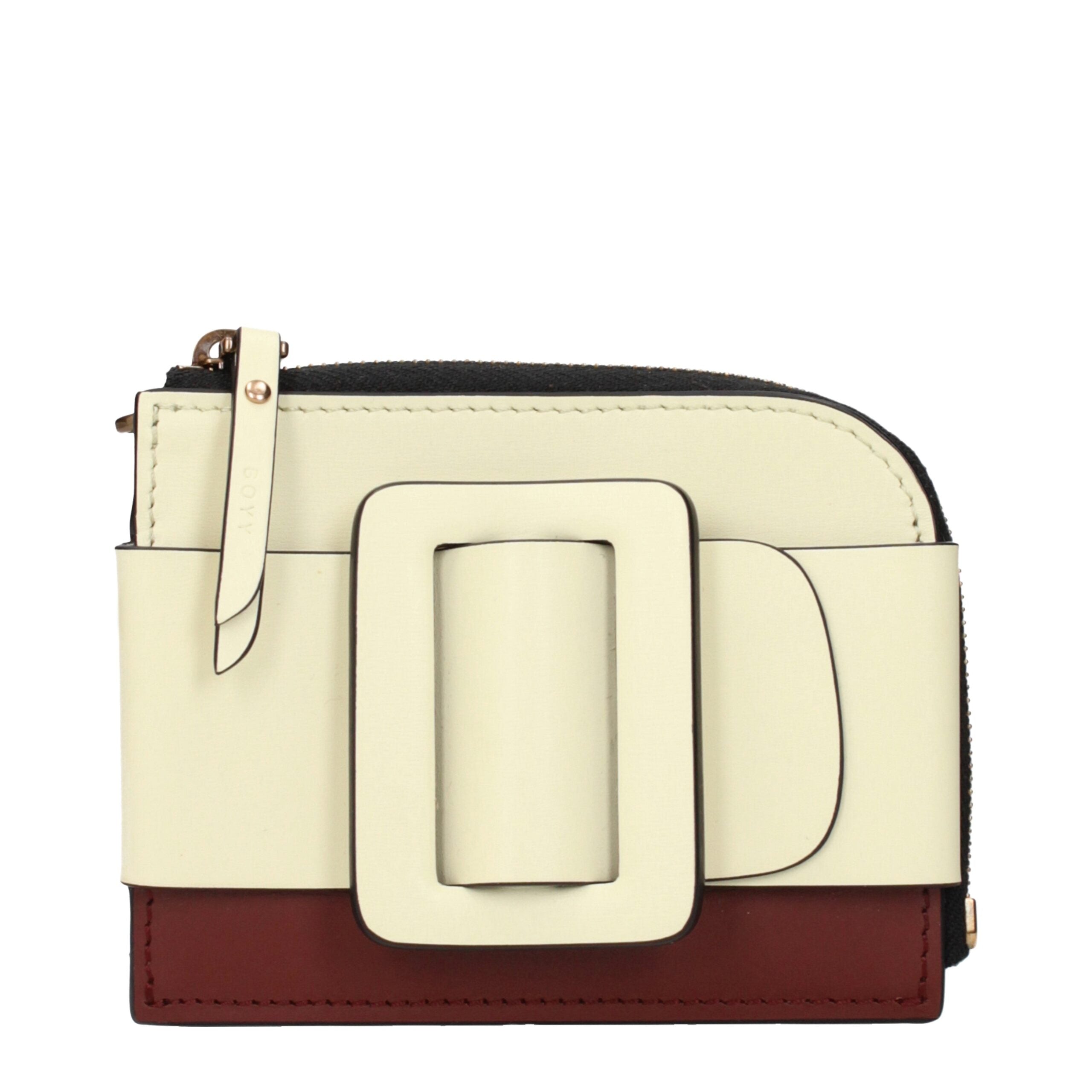 Boyy Beige Leather Cardholder - Luxe Marca