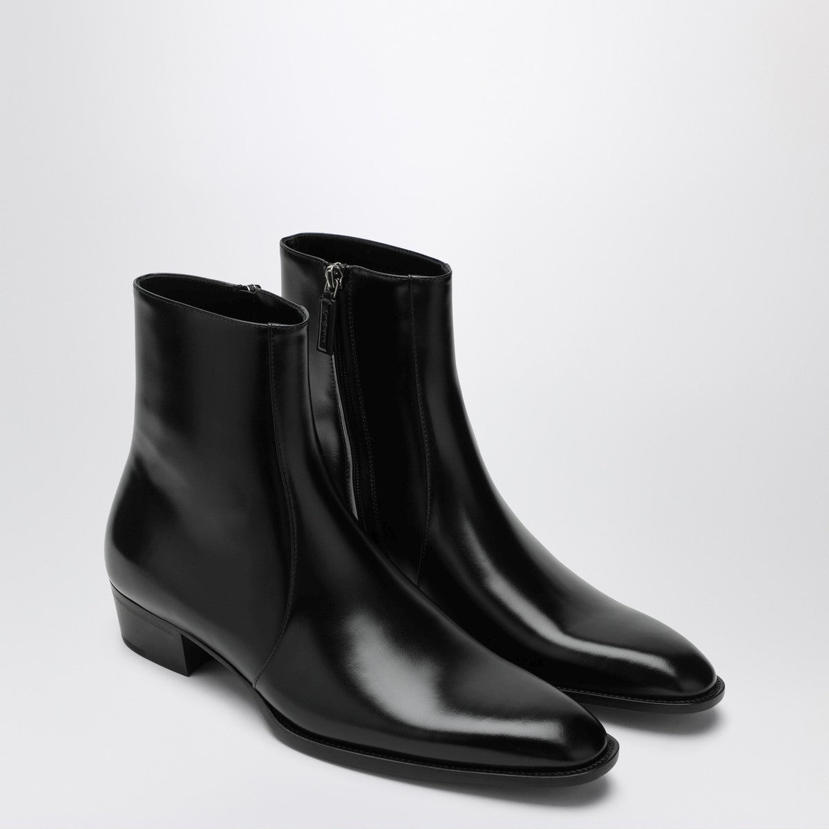 Saint Laurent Saint Laurent Black Roman boots in smooth leather