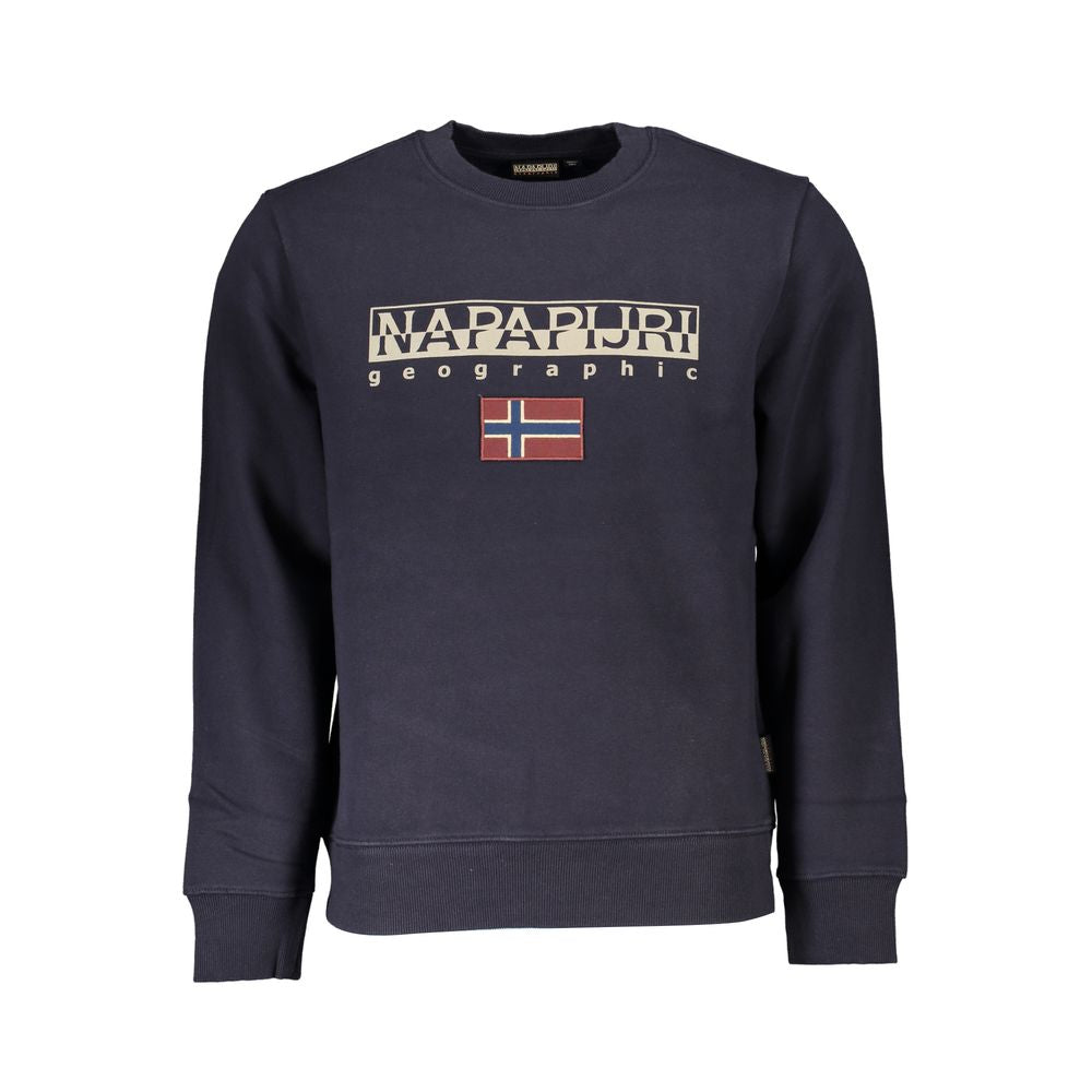 Napapijri Blue Cotton Men Sweatshirt