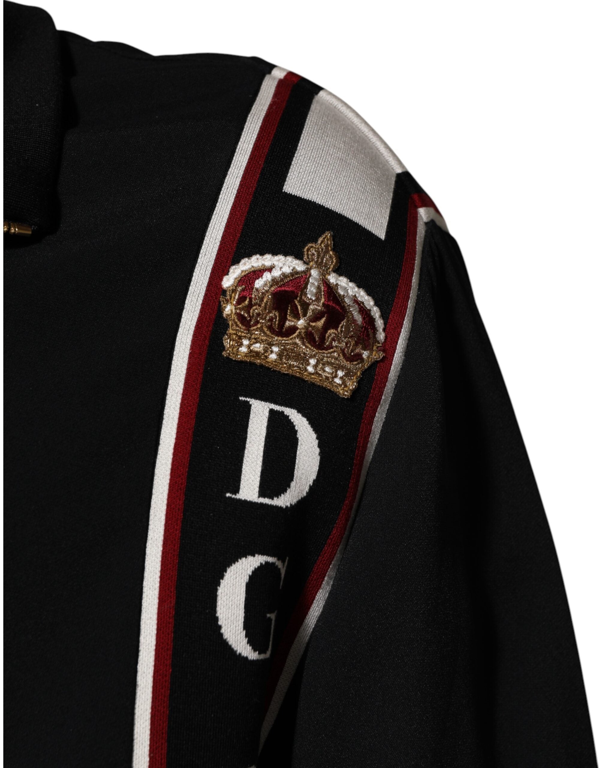 سويت شيرت دولتشي آند غابانا أسود بسحاب كامل من DG King