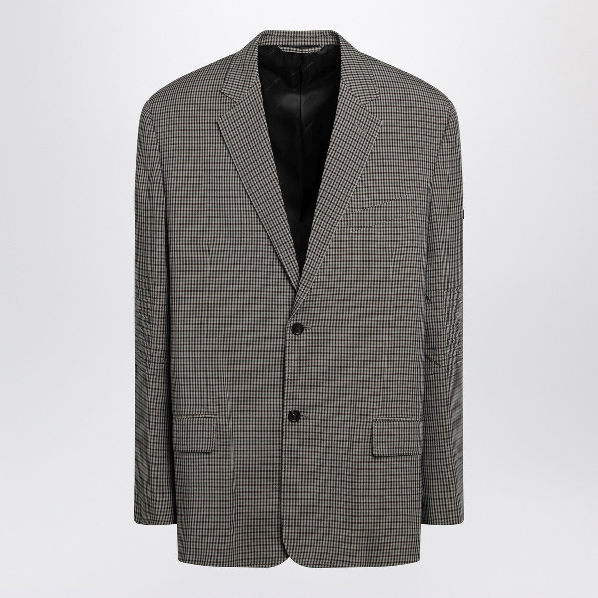 Balenciaga Balenciaga Khaki and brown gingham jacket