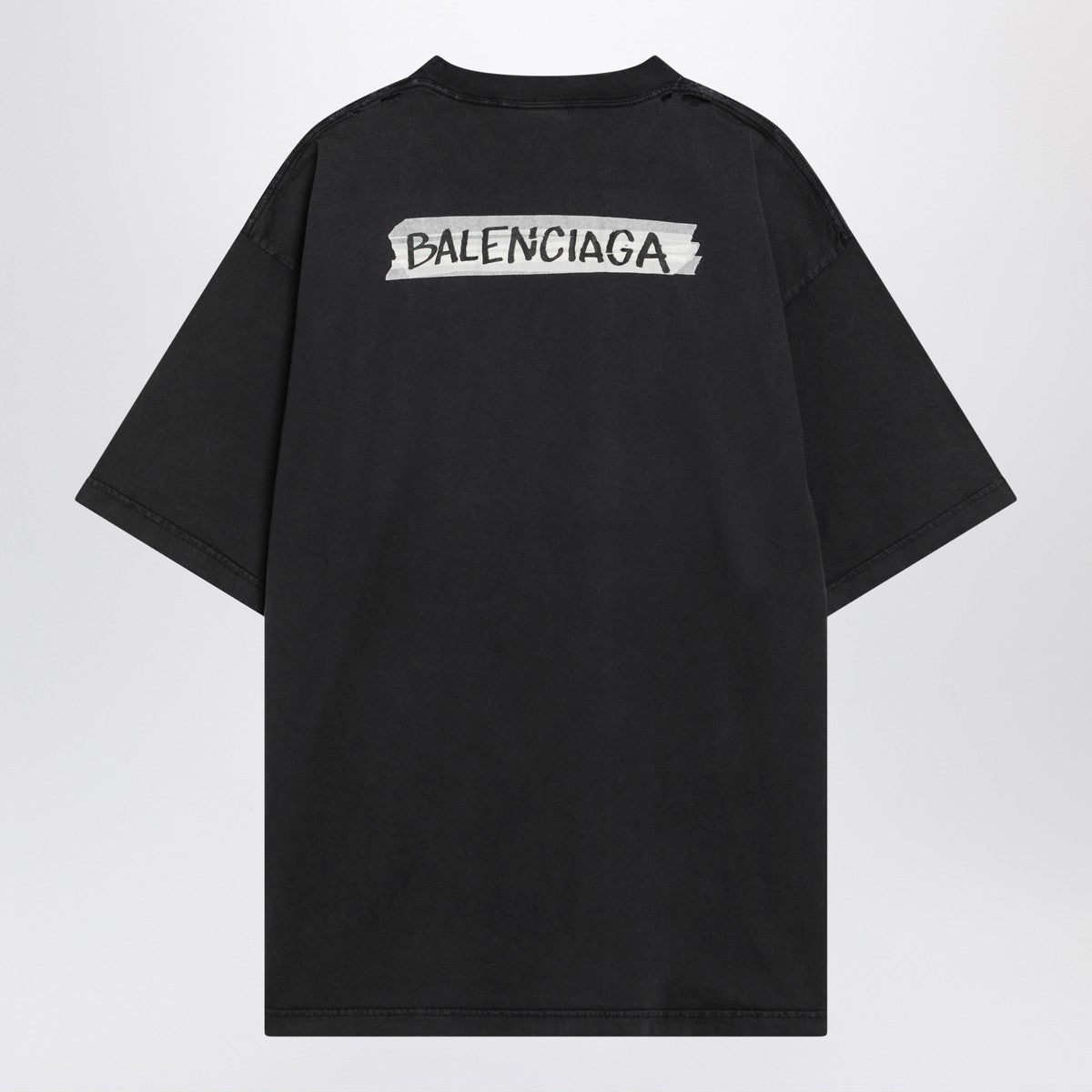 Balenciaga Balenciaga Black washed Masking Tape T-shirt with medium fit