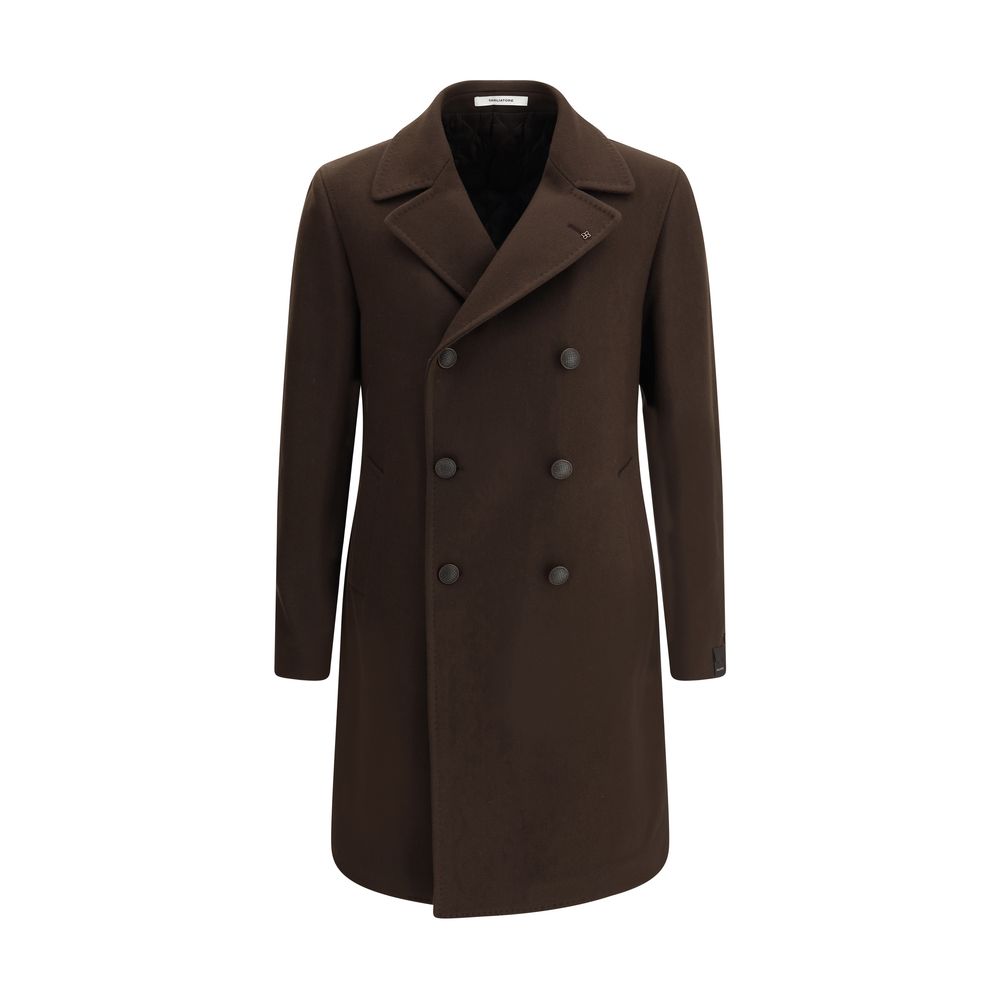 Tagliatore Brown Wool Coat