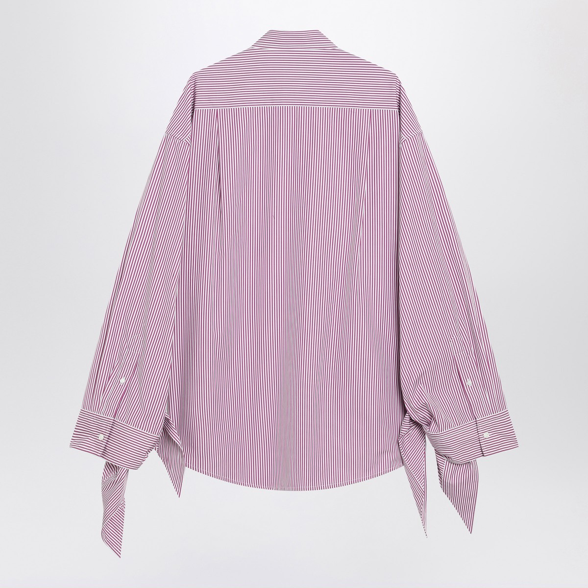 Balenciaga Balenciaga White/plum striped cotton shirt