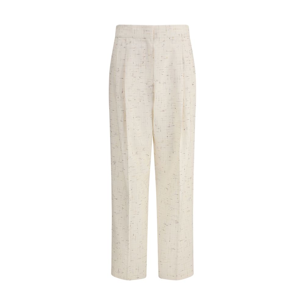 Fabiana Filippi Beige Cotton Casual Pants - Luxe Marca
