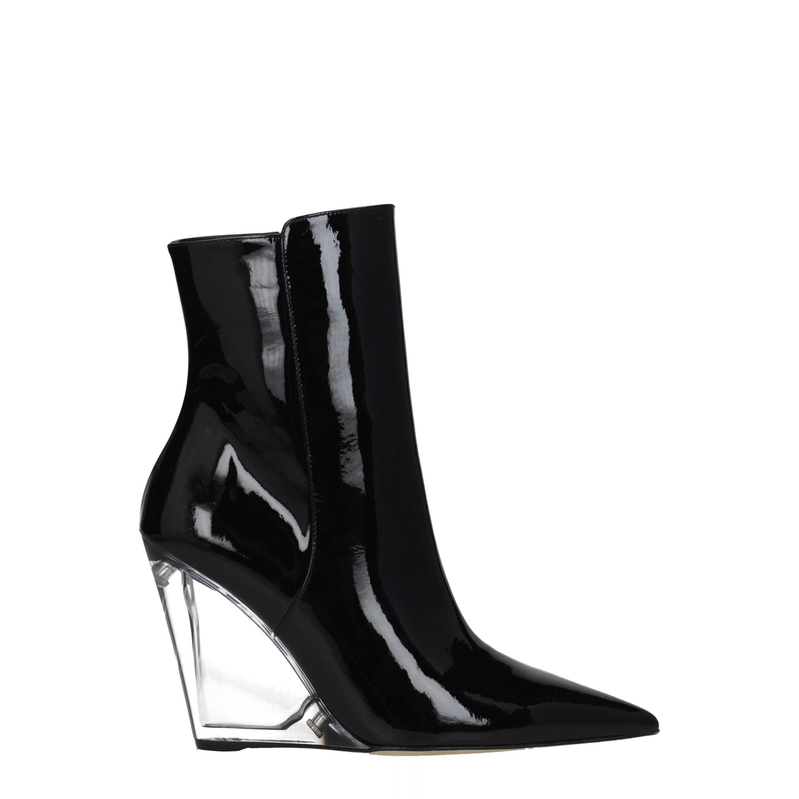 Stuart Weitzman Black Leather Ankle Boots