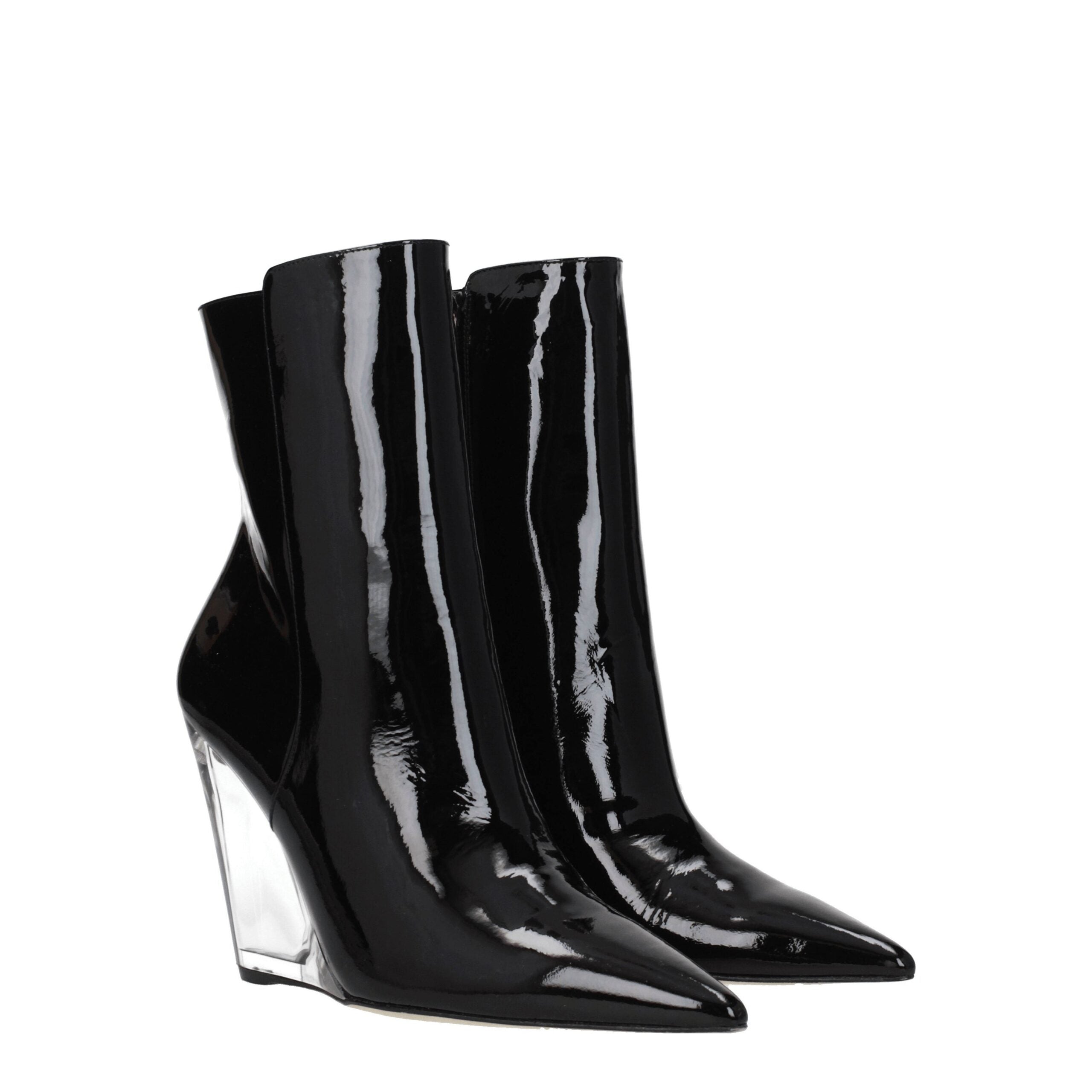 Stuart Weitzman Black Leather Ankle Boots